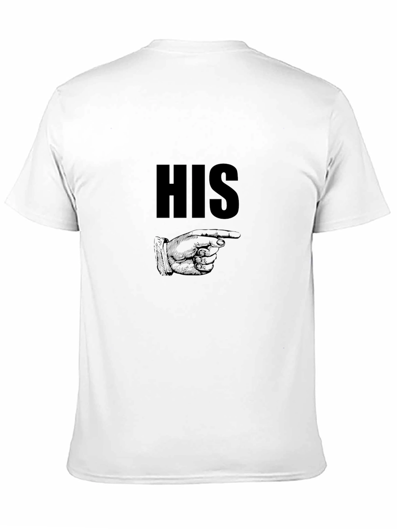 Mens Black His Graphic Tee
