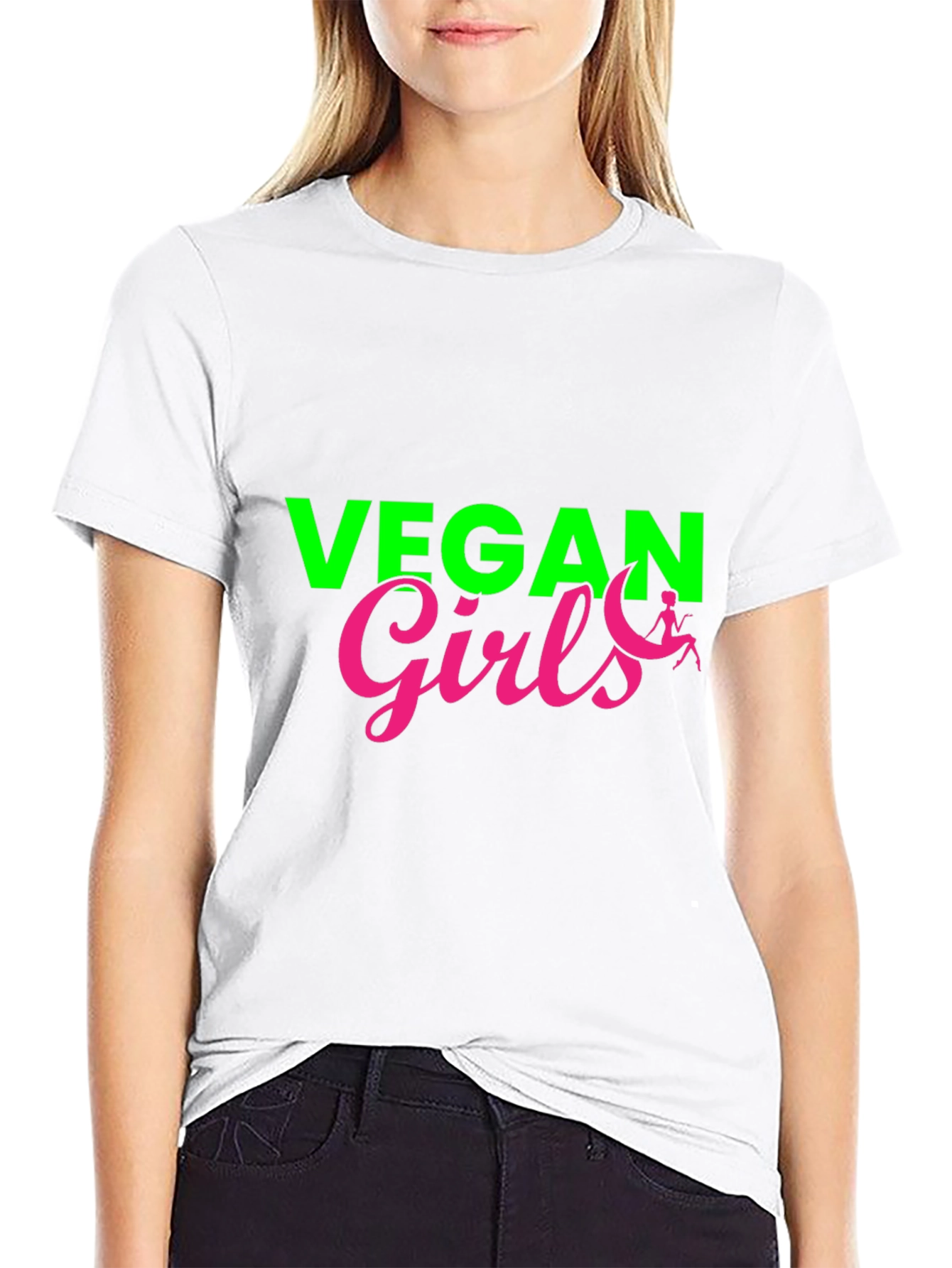 Vegan Girls Graphic Tee - Black