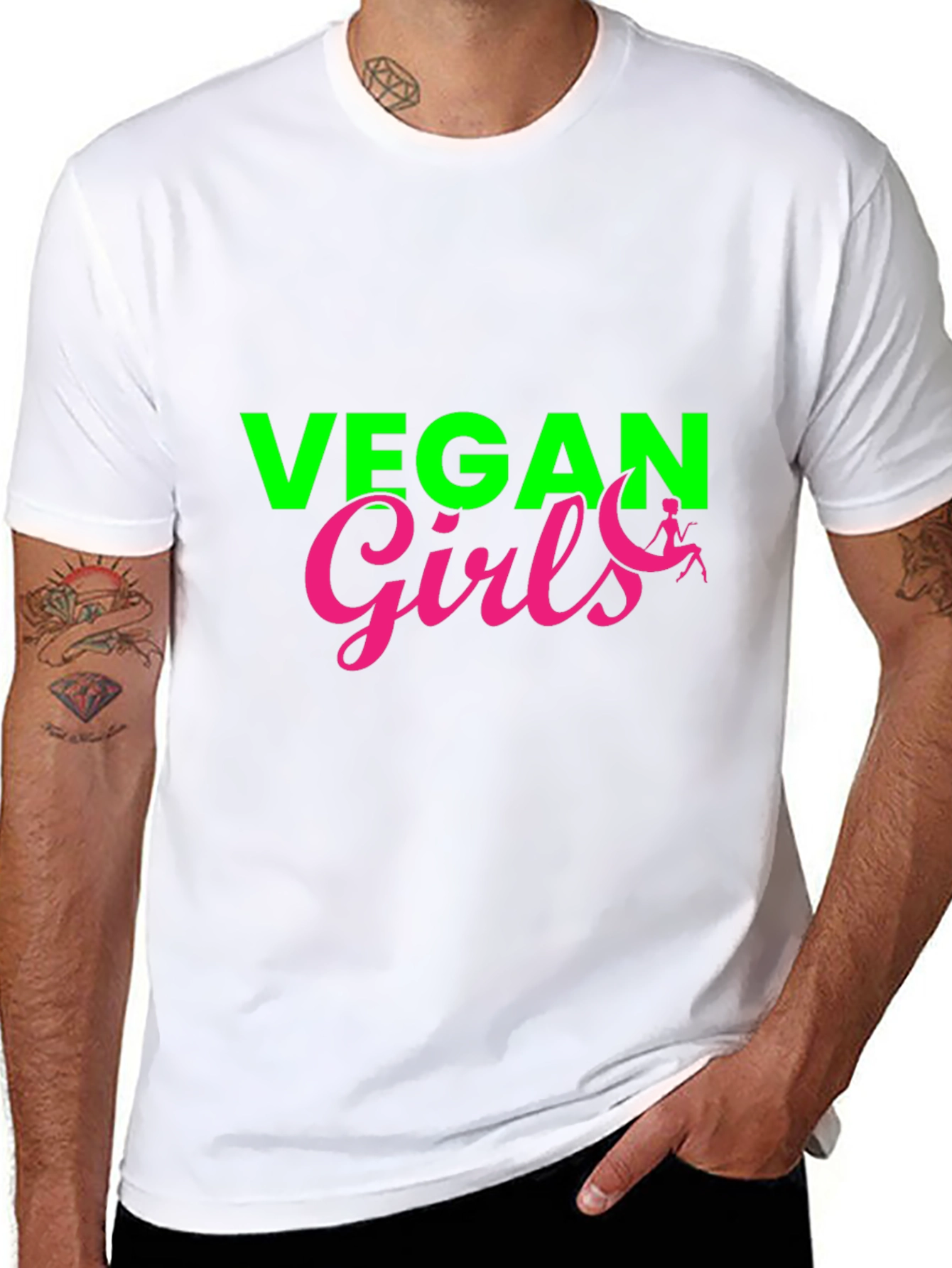 Vegan Girls Graphic Tee - Black