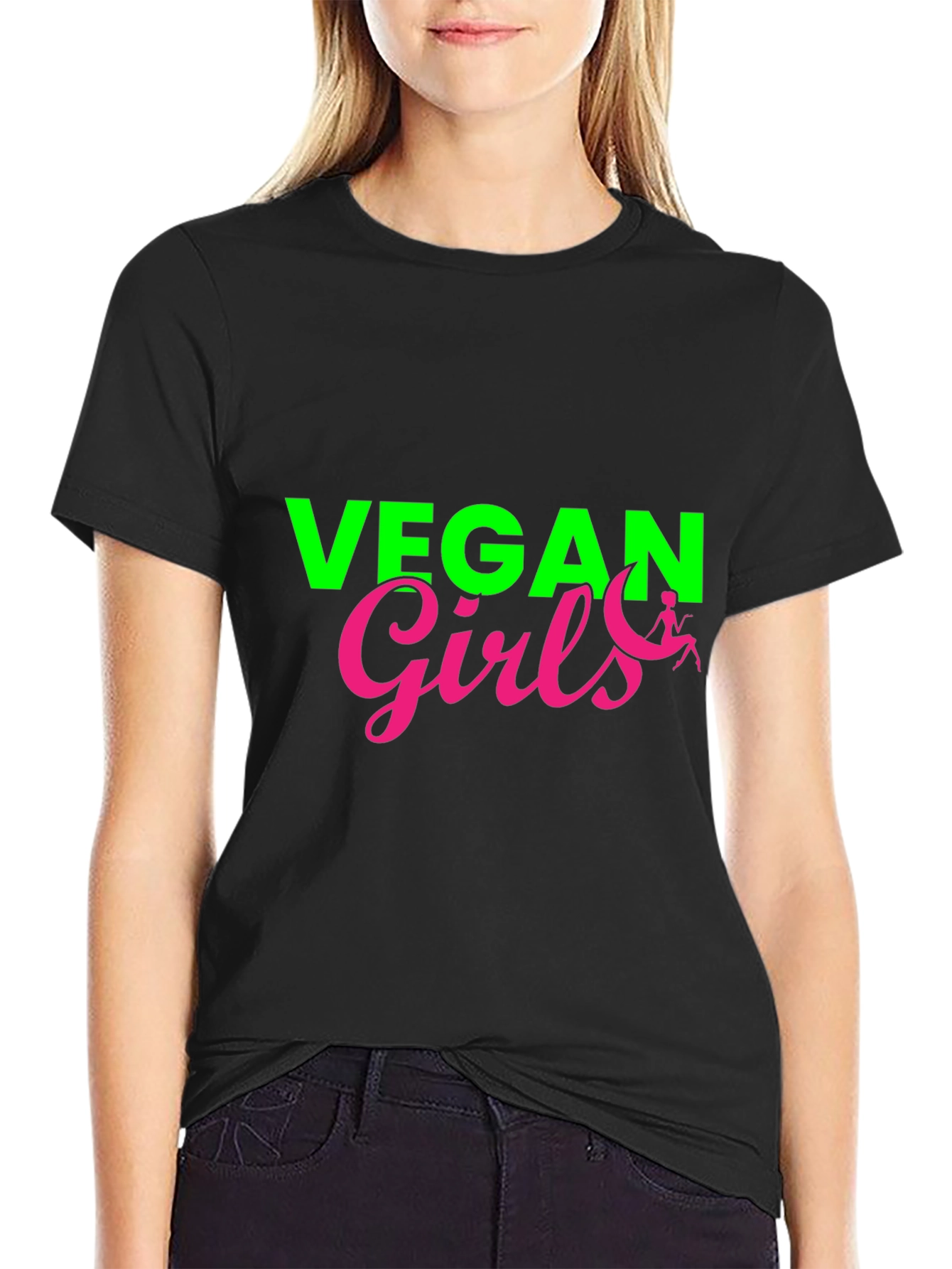 Vegan Girls Graphic Tee - Black