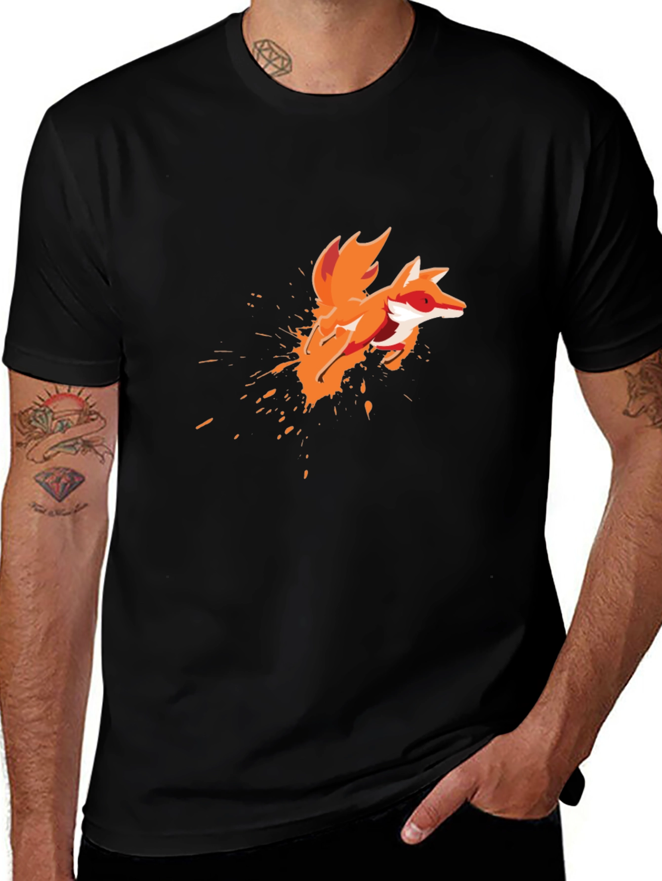 Fox Splash Graphic Tee - Mens Black T-Shirt