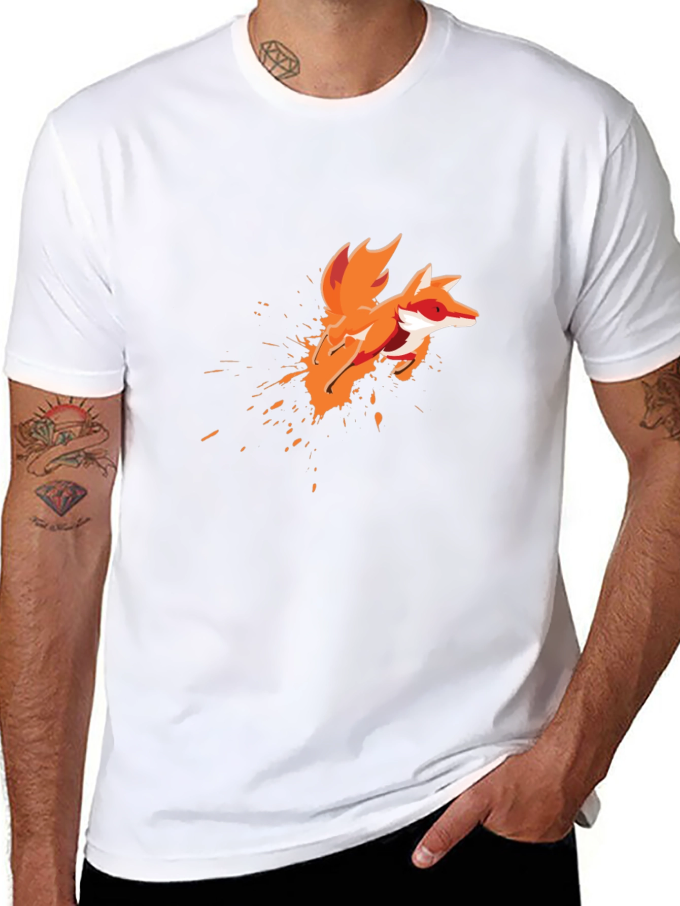 Fox Splash Graphic Tee - Mens Black T-Shirt