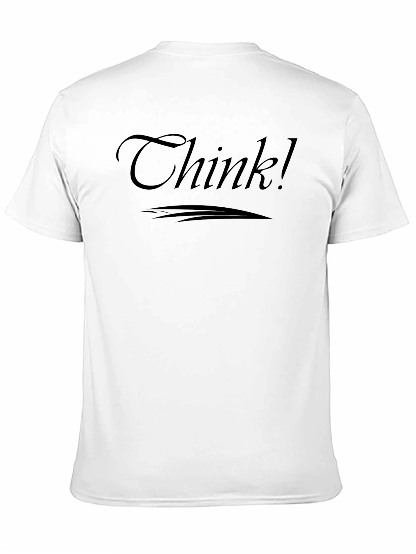 Think! Black Graphic Tee - Unique Design