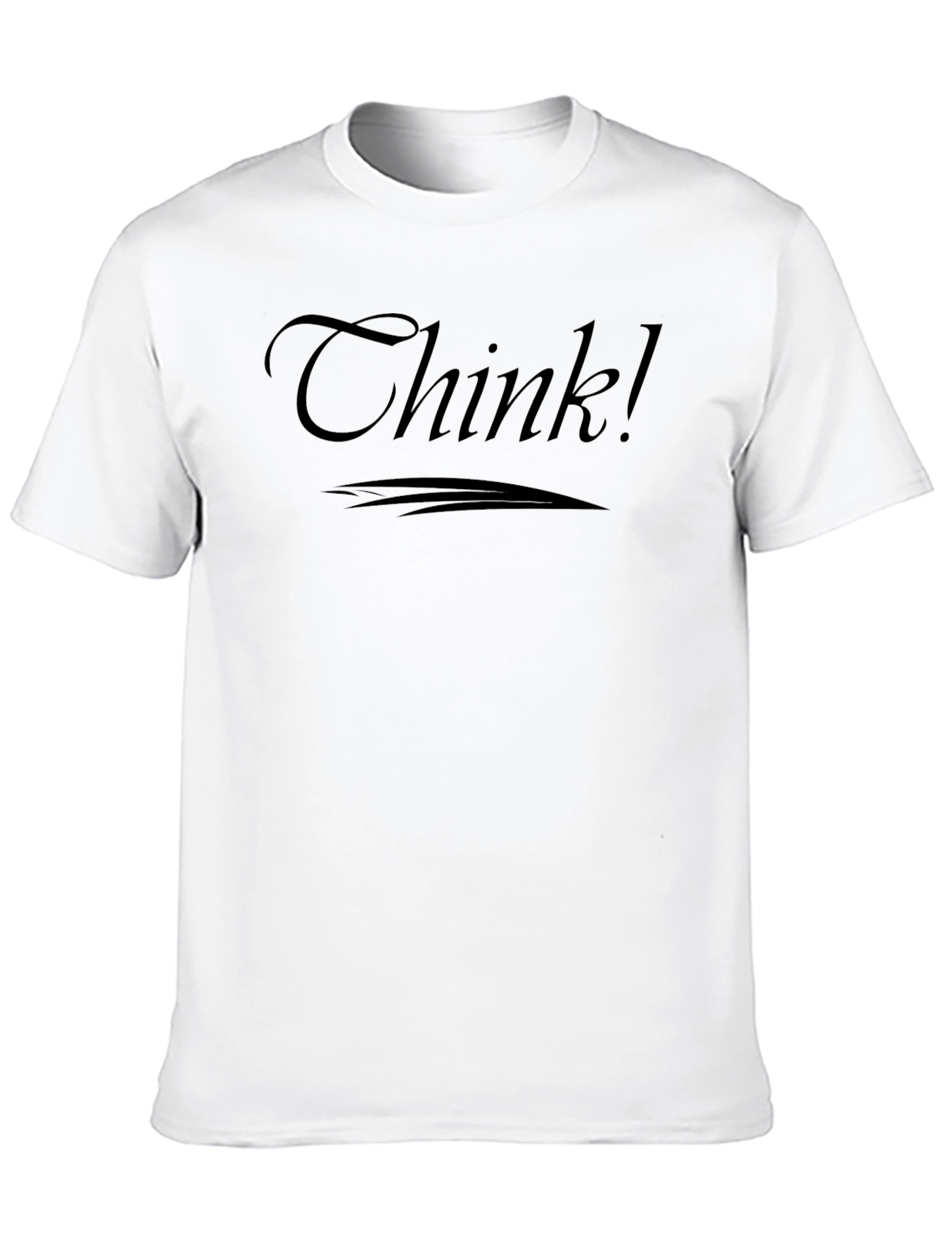 Think! Black Graphic Tee - Unique Design