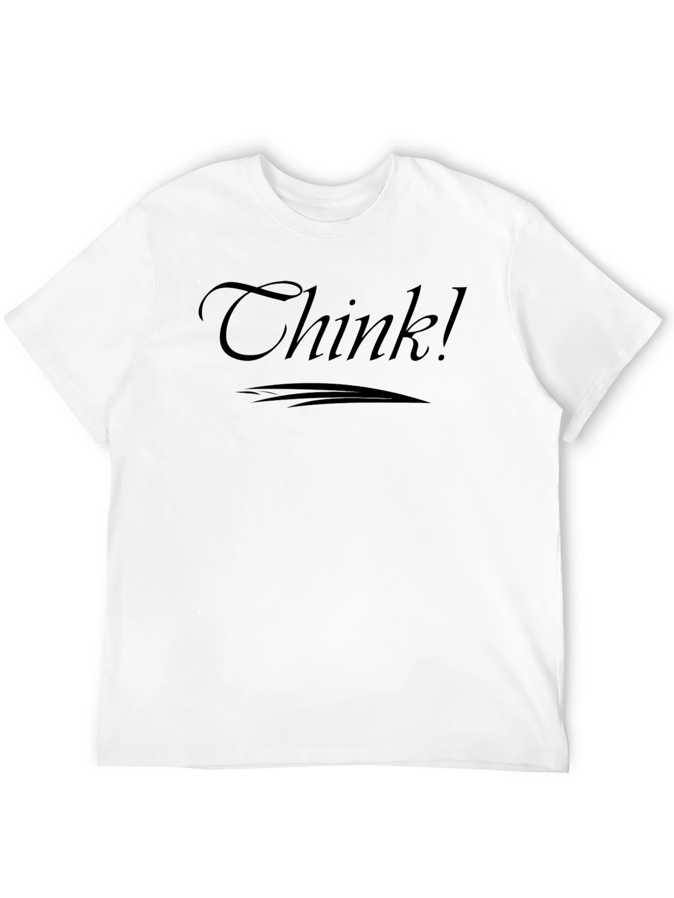 Think! Black Graphic Tee - Unique Design