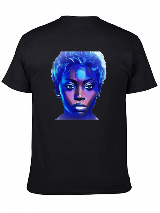 Black T-Shirt with Bold Graphic Print