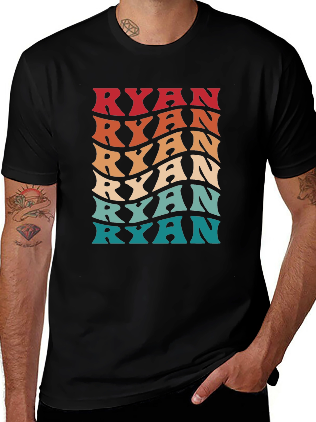 Retro Ryan Name T-Shirt Cool Personalized Gift