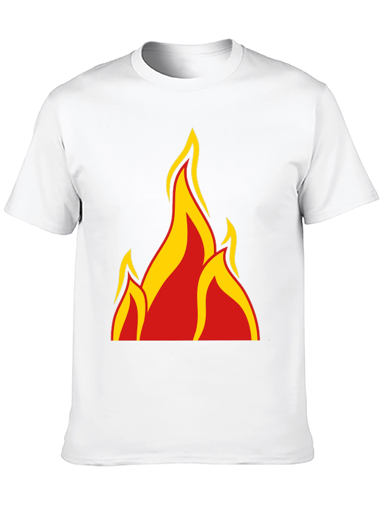 Fiery Graphic Tee - Bold Flame Design