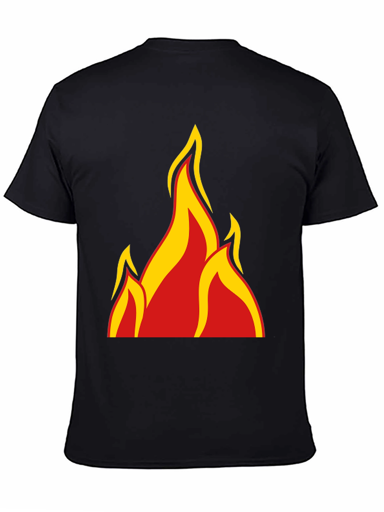 Fiery Graphic Tee - Bold Flame Design