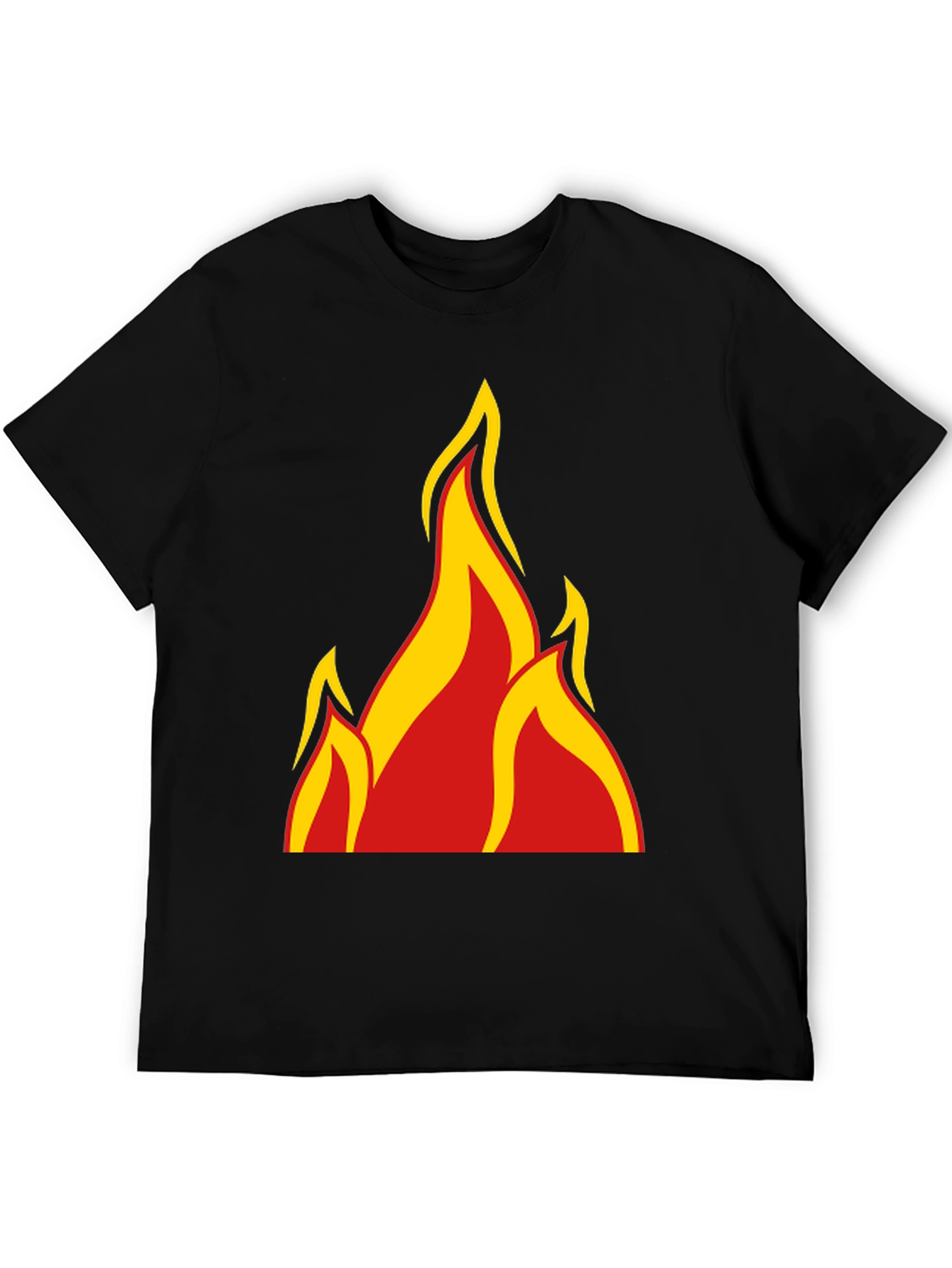 Fiery Graphic Tee - Bold Flame Design