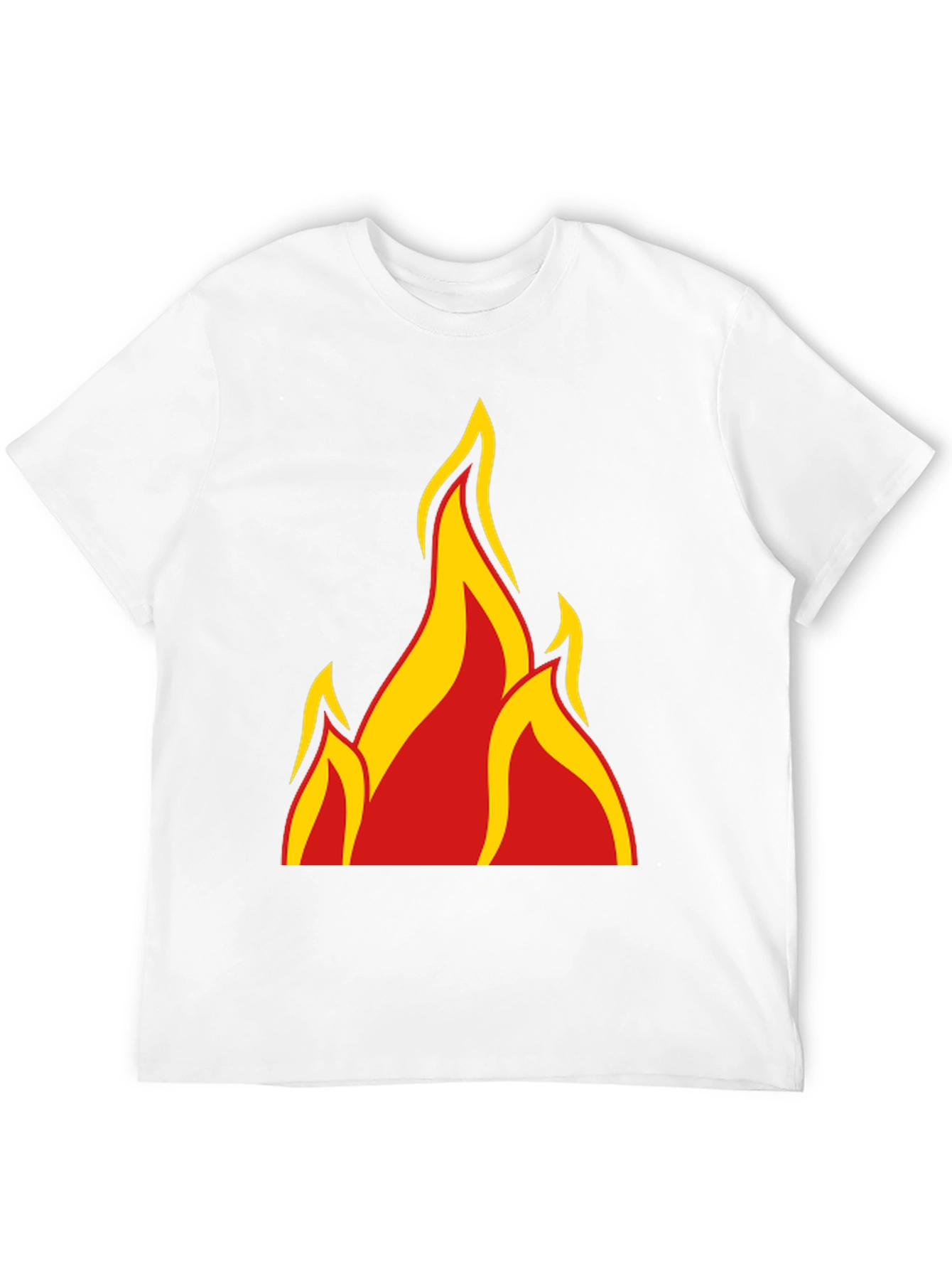 Fiery Graphic Tee - Bold Flame Design