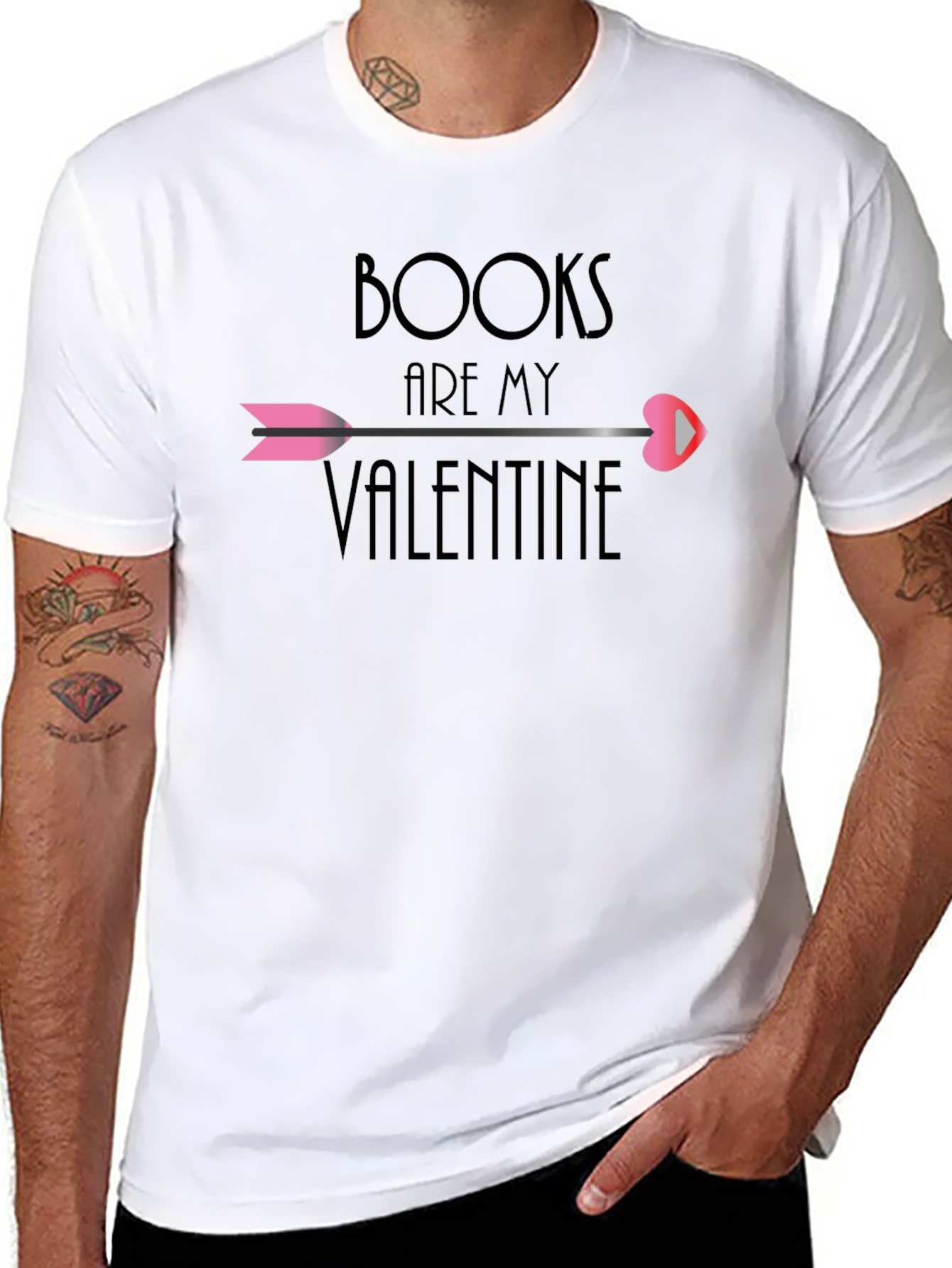 Books Are My Valentine Graphic T-Shirt