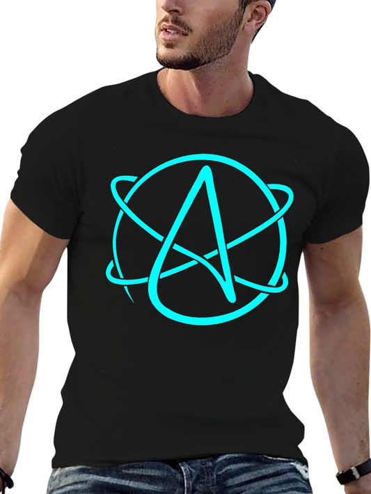 Atheist Atom Symbol Black T-Shirt