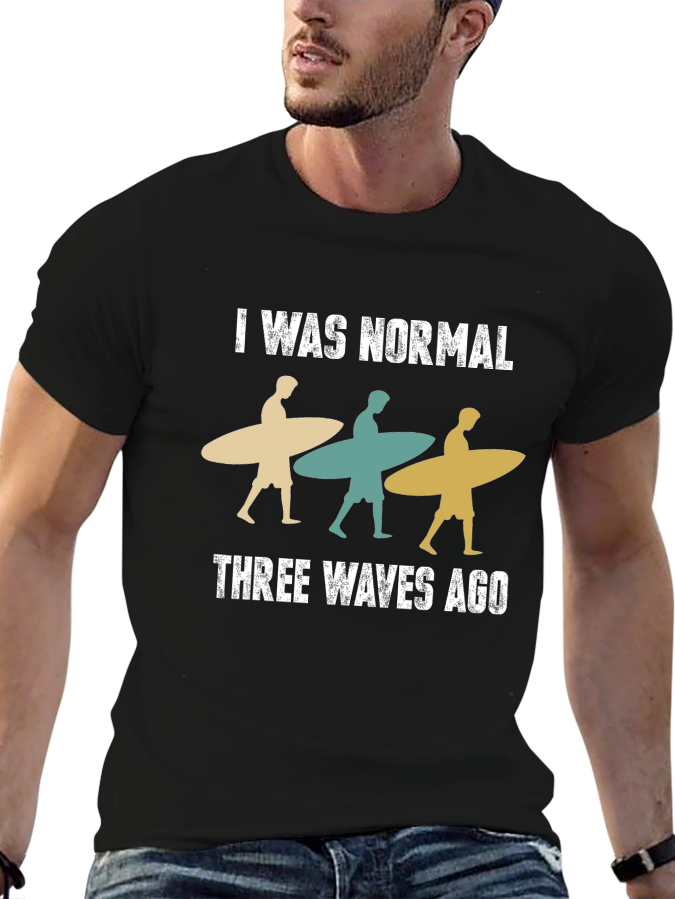 Funny Surfing Graphic T-Shirt