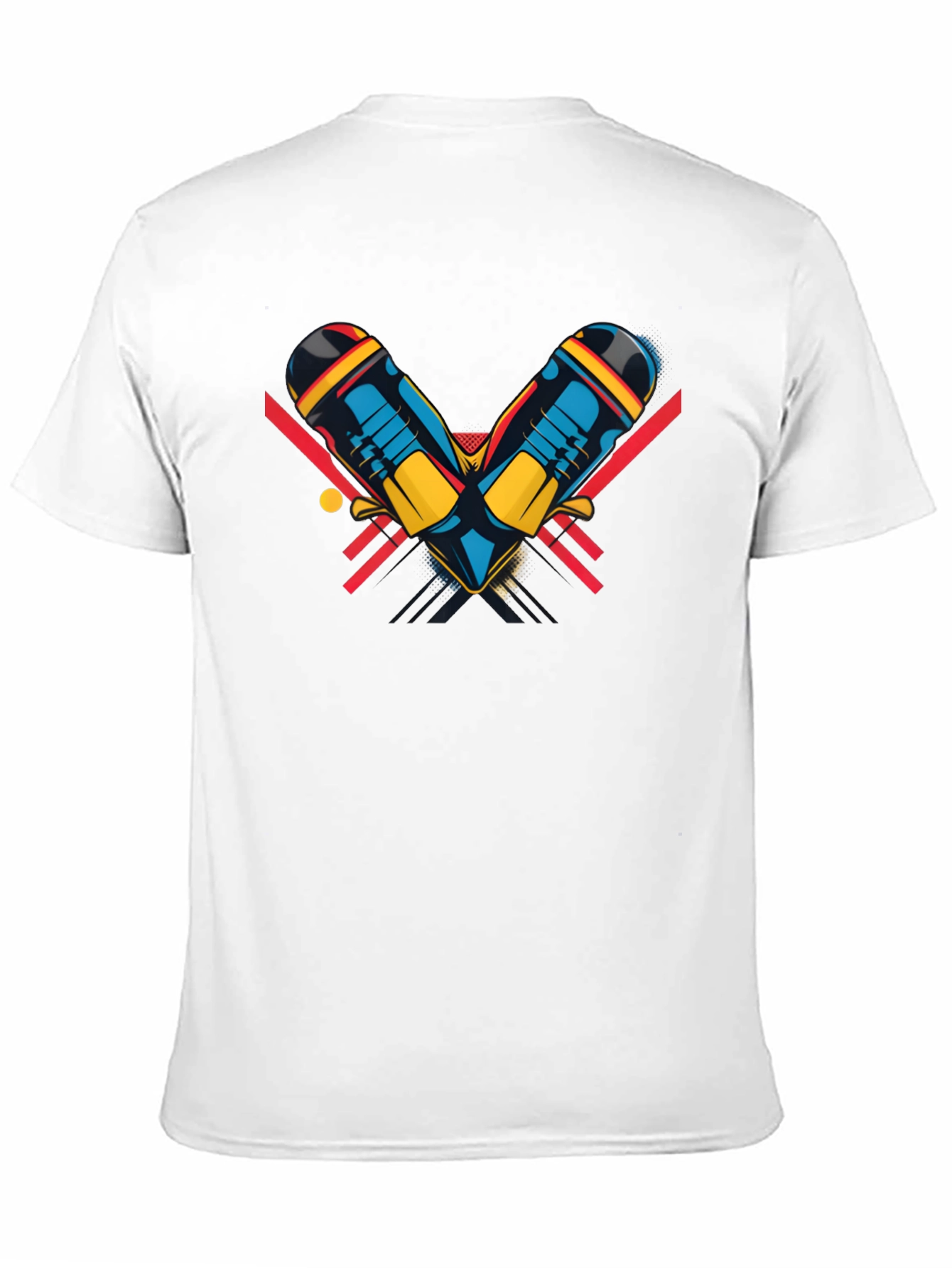 Retro Maracas Graphic Tee - Black Cotton T-Shirt