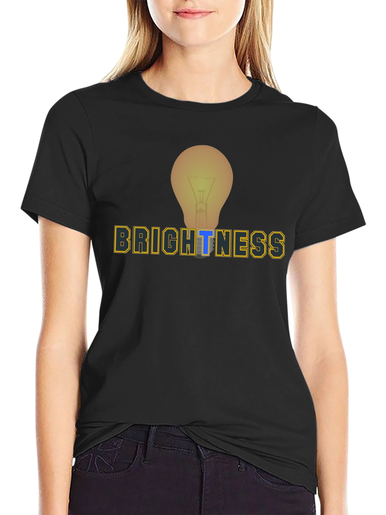 Brightness Lightbulb Graphic Tee - Mens Black T-Shirt