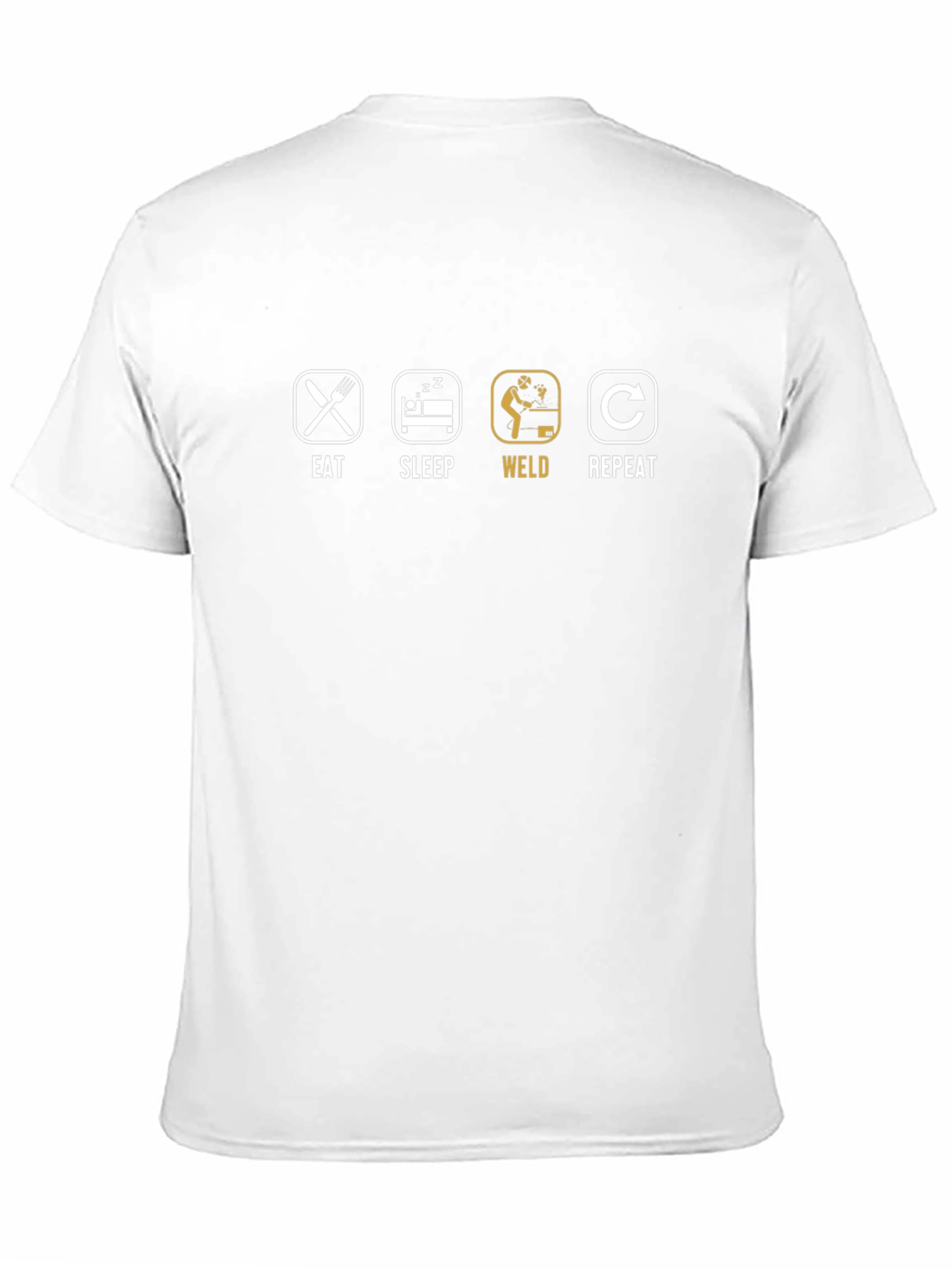 Eat Sleep Weld Repeat T-Shirt - Black