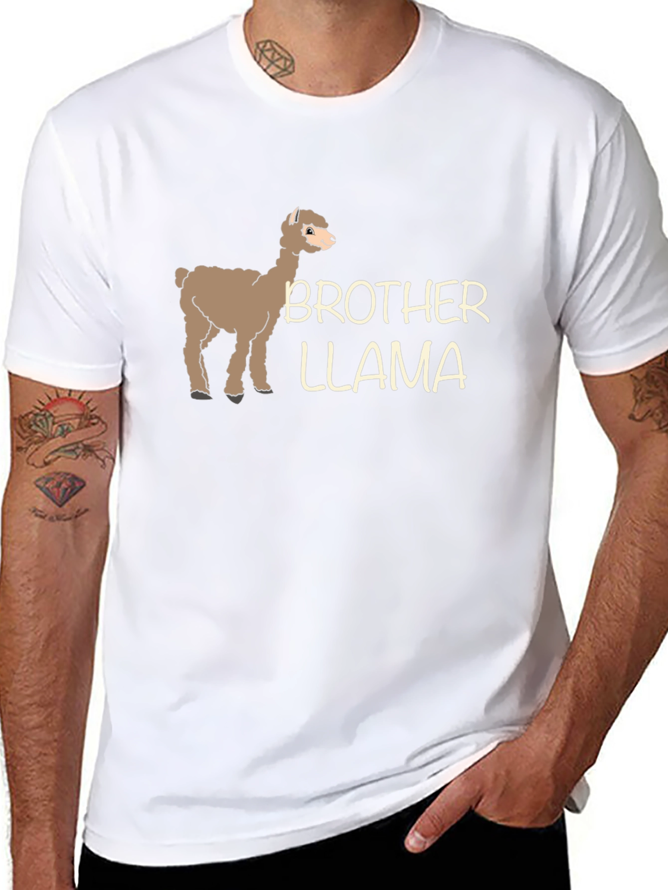 Brother Llama Graphic Tee - Quirky Animal T-Shirt