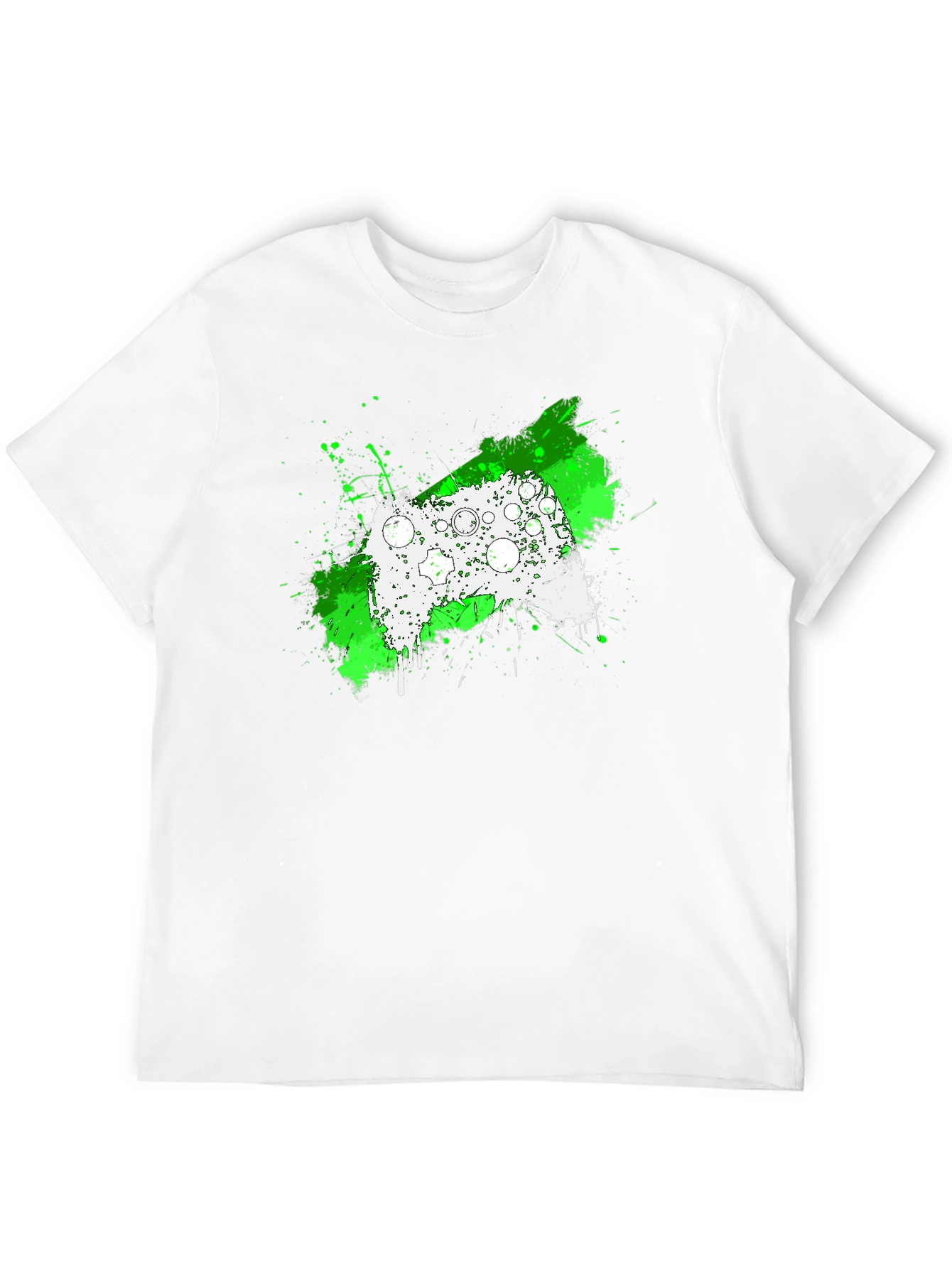 Gamer Controller Splatter Graphic Tee - Black