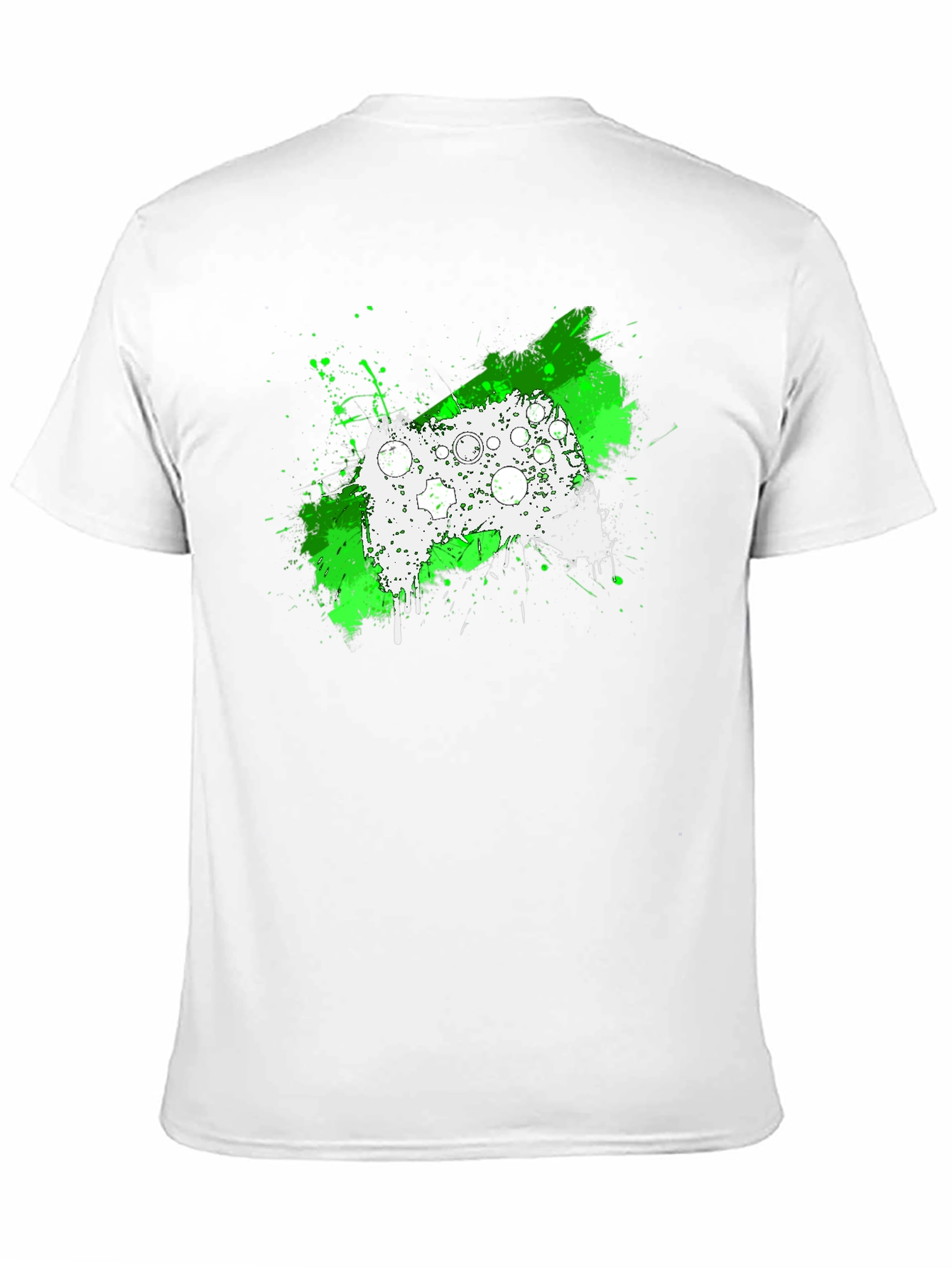 Gamer Controller Splatter Graphic Tee - Black