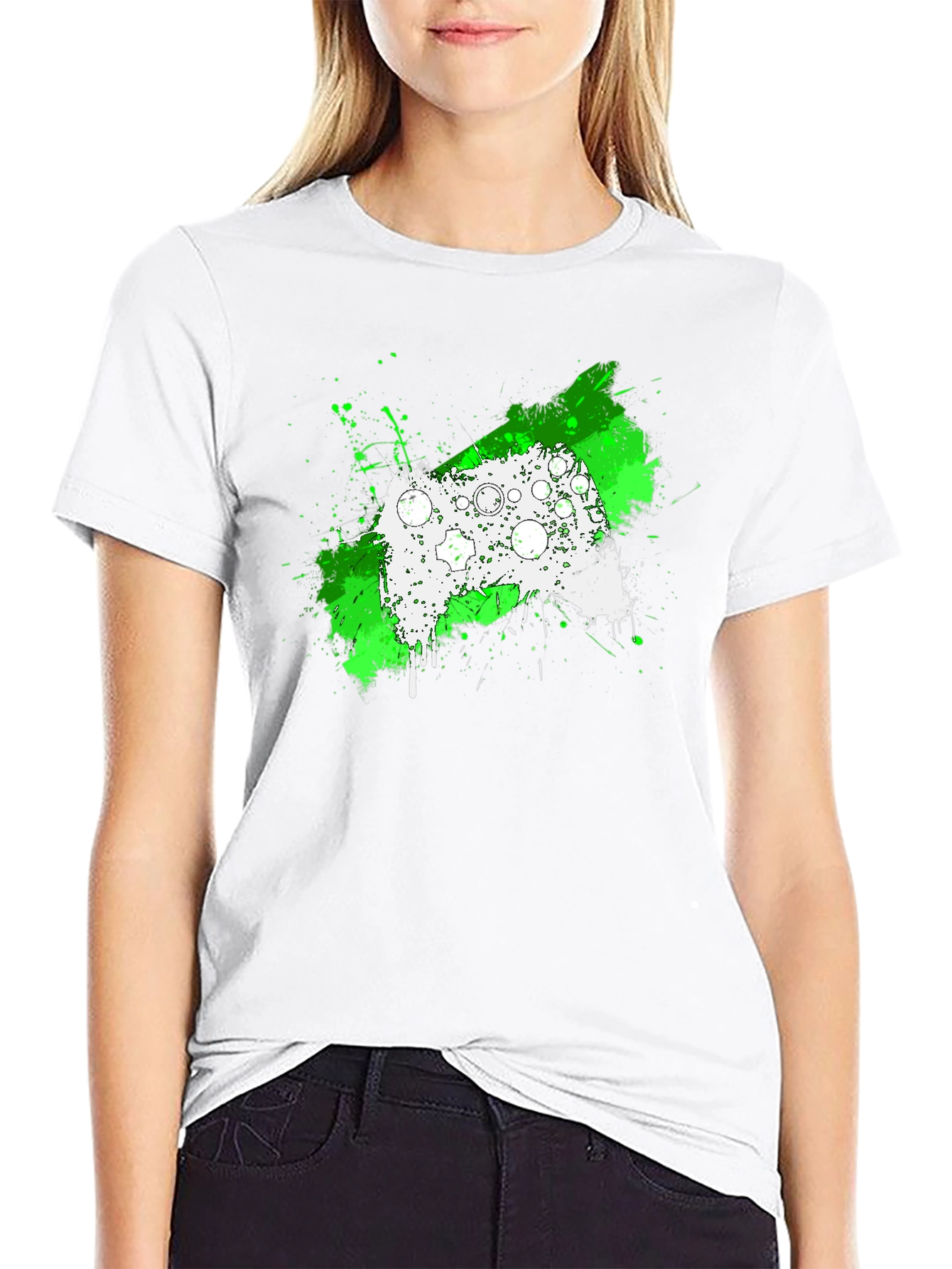 Gamer Controller Splatter Graphic Tee - Black