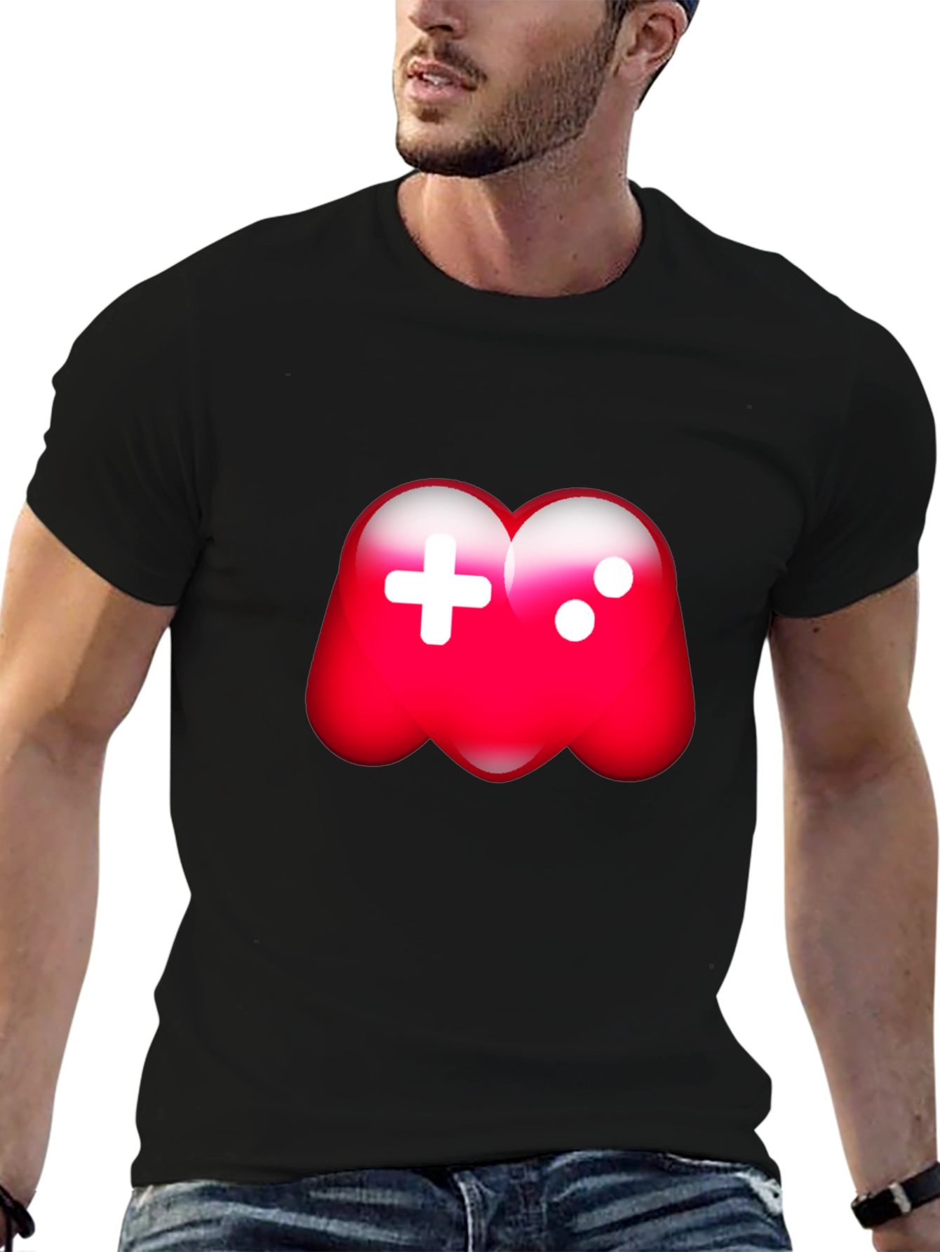 Gamer Graphic Tee - Red Joystick Design