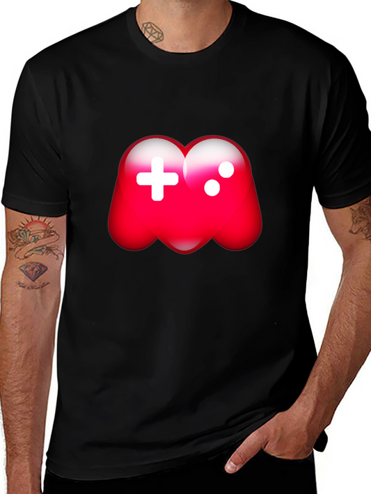 Gamer Graphic Tee - Red Joystick Design