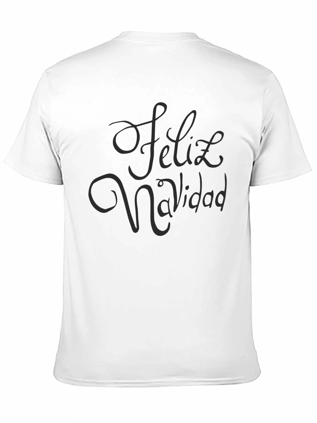 Feliz Navidad Black Crew Neck T-Shirt
