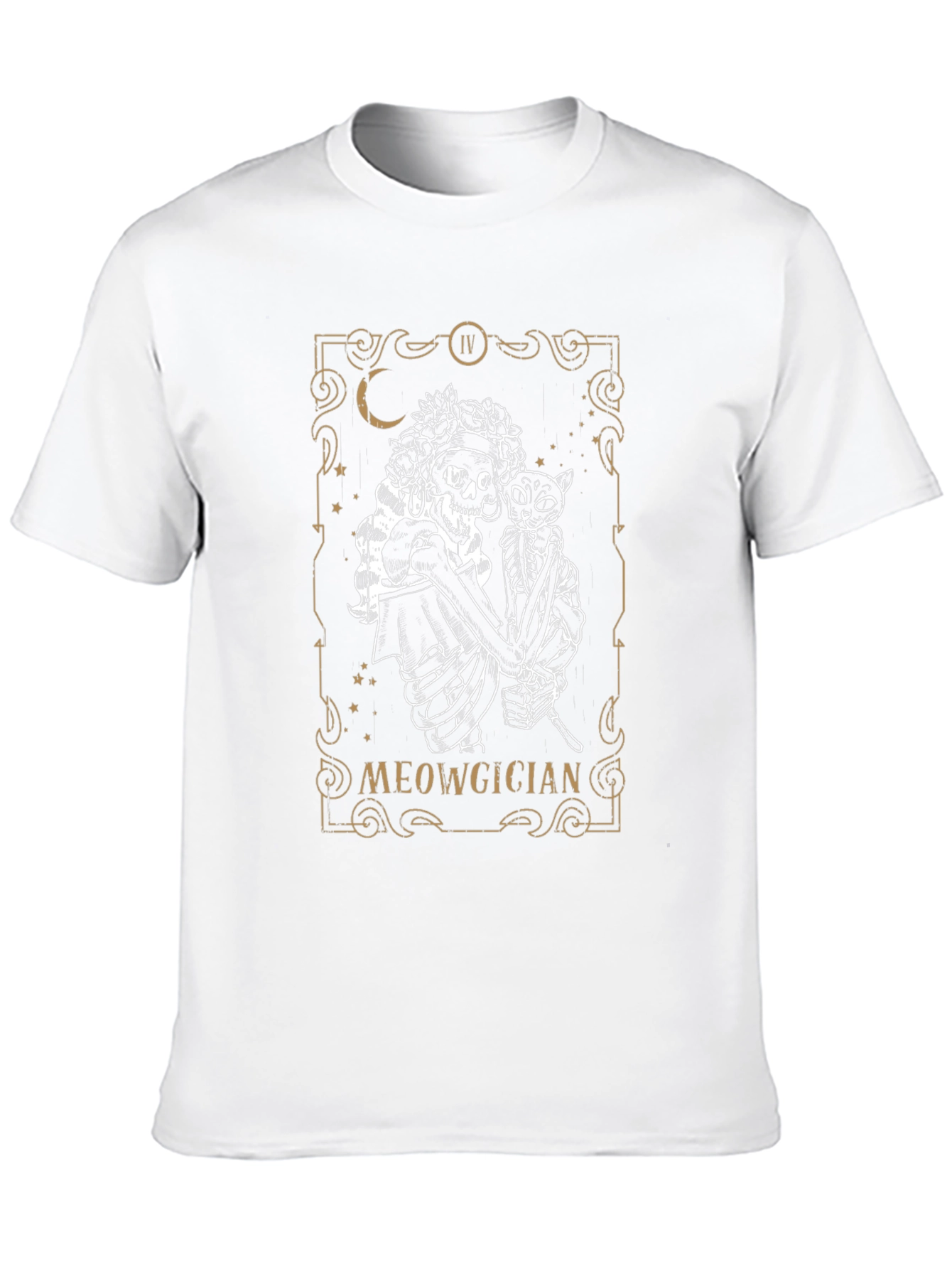 Meowgician Skeleton Cat Tarot Card T-Shirt