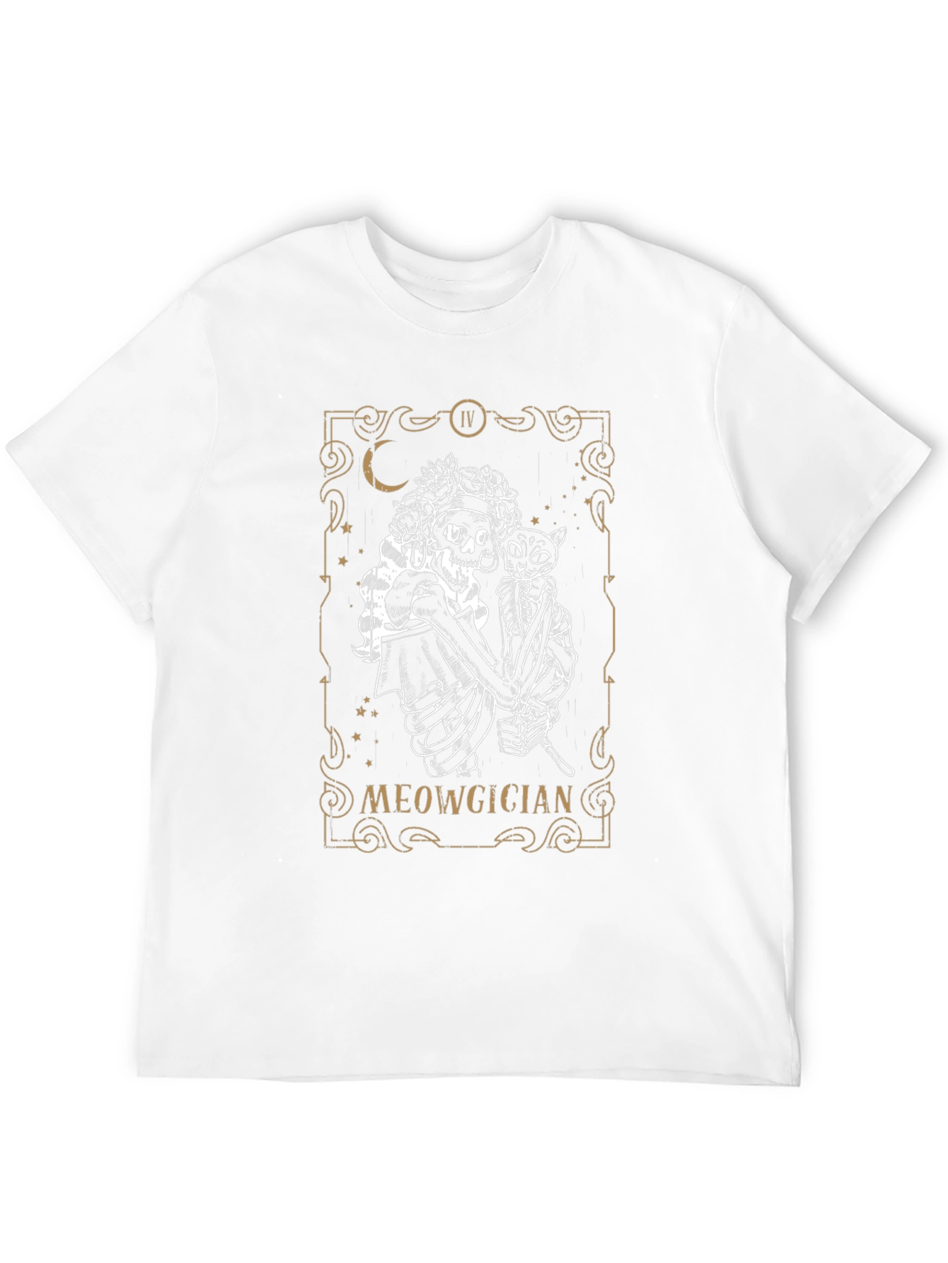 Meowgician Skeleton Cat Tarot Card T-Shirt