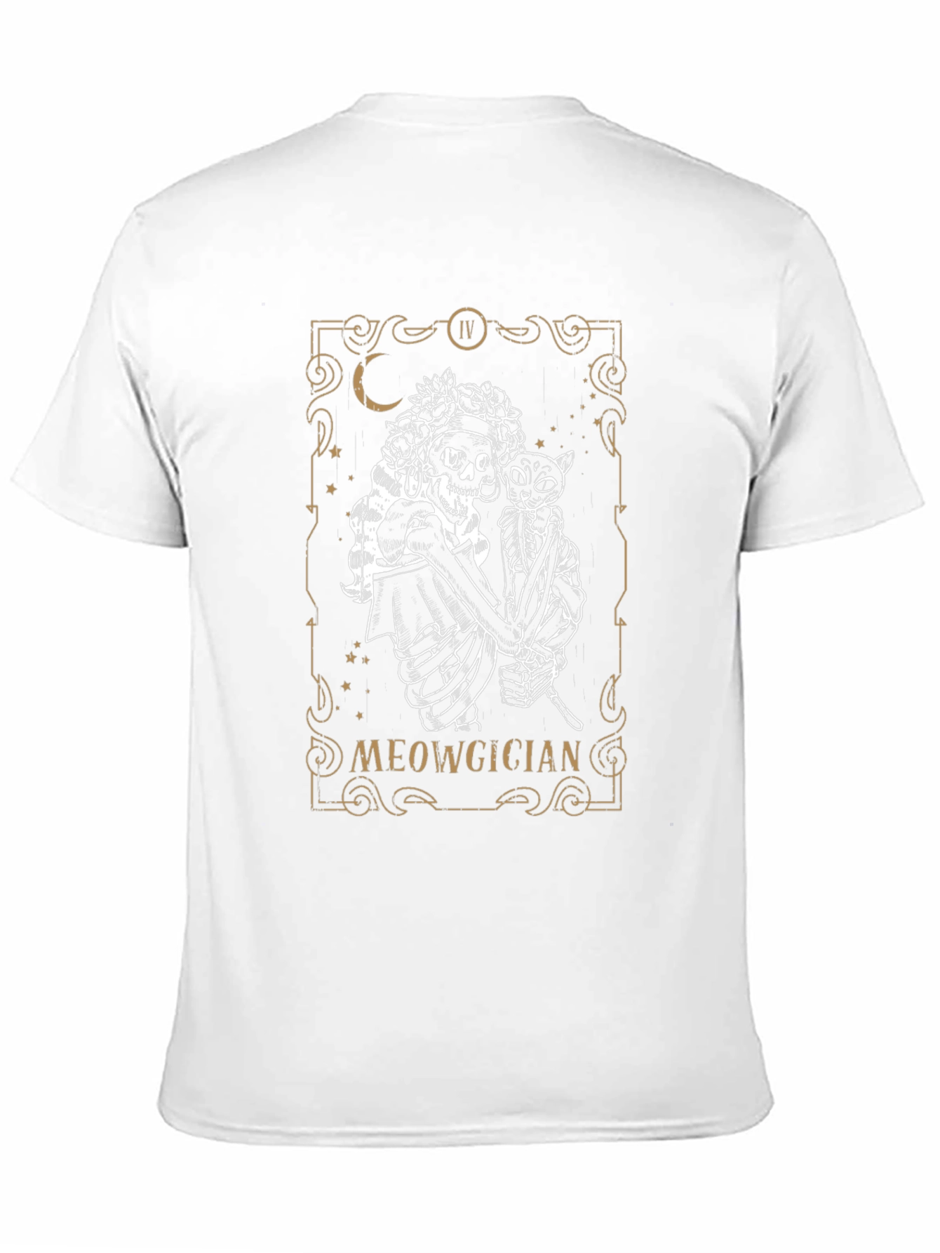 Meowgician Skeleton Cat Tarot Card T-Shirt