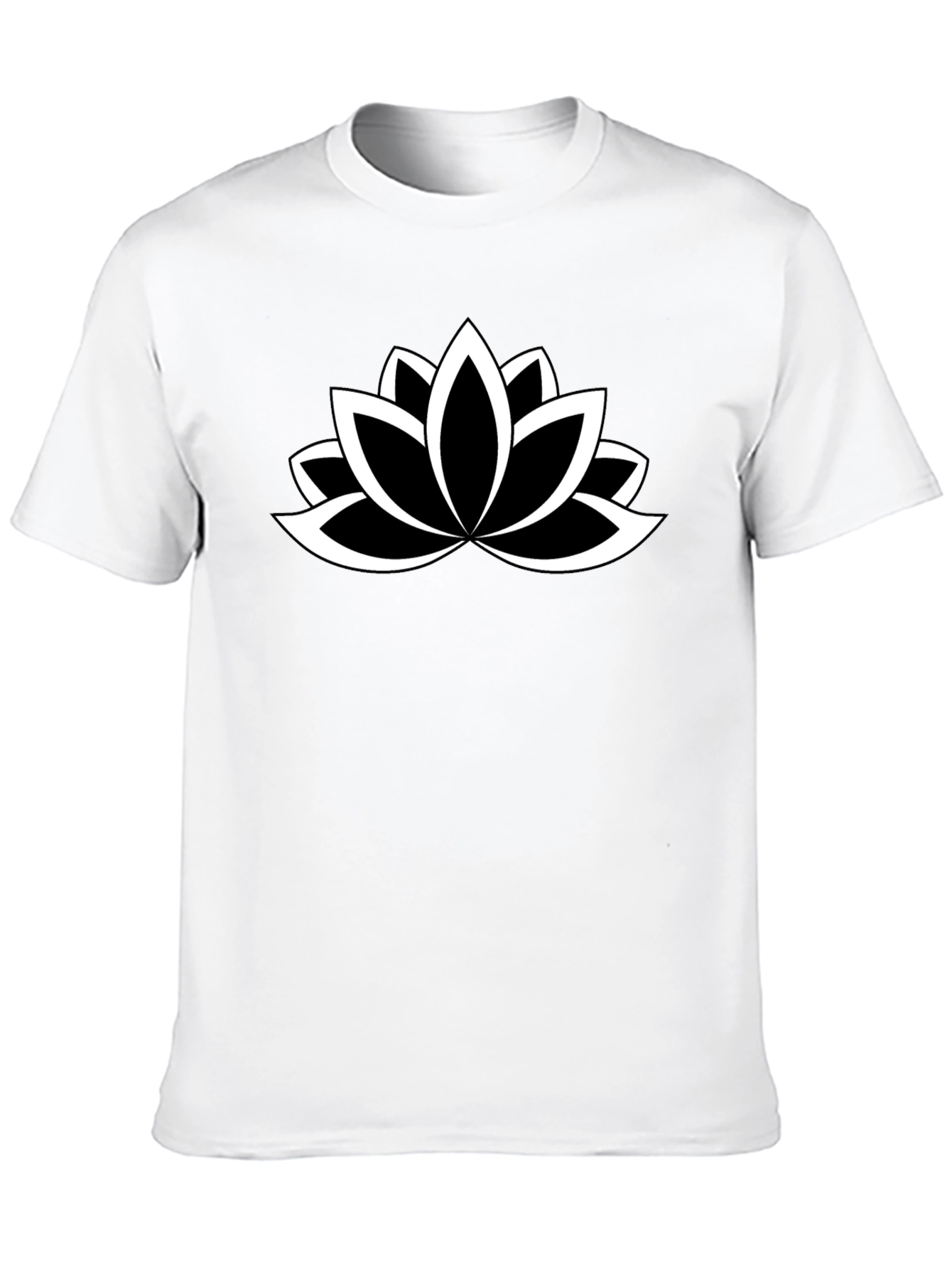 Black Lotus Flower T-Shirt - Stylish & Comfortable
