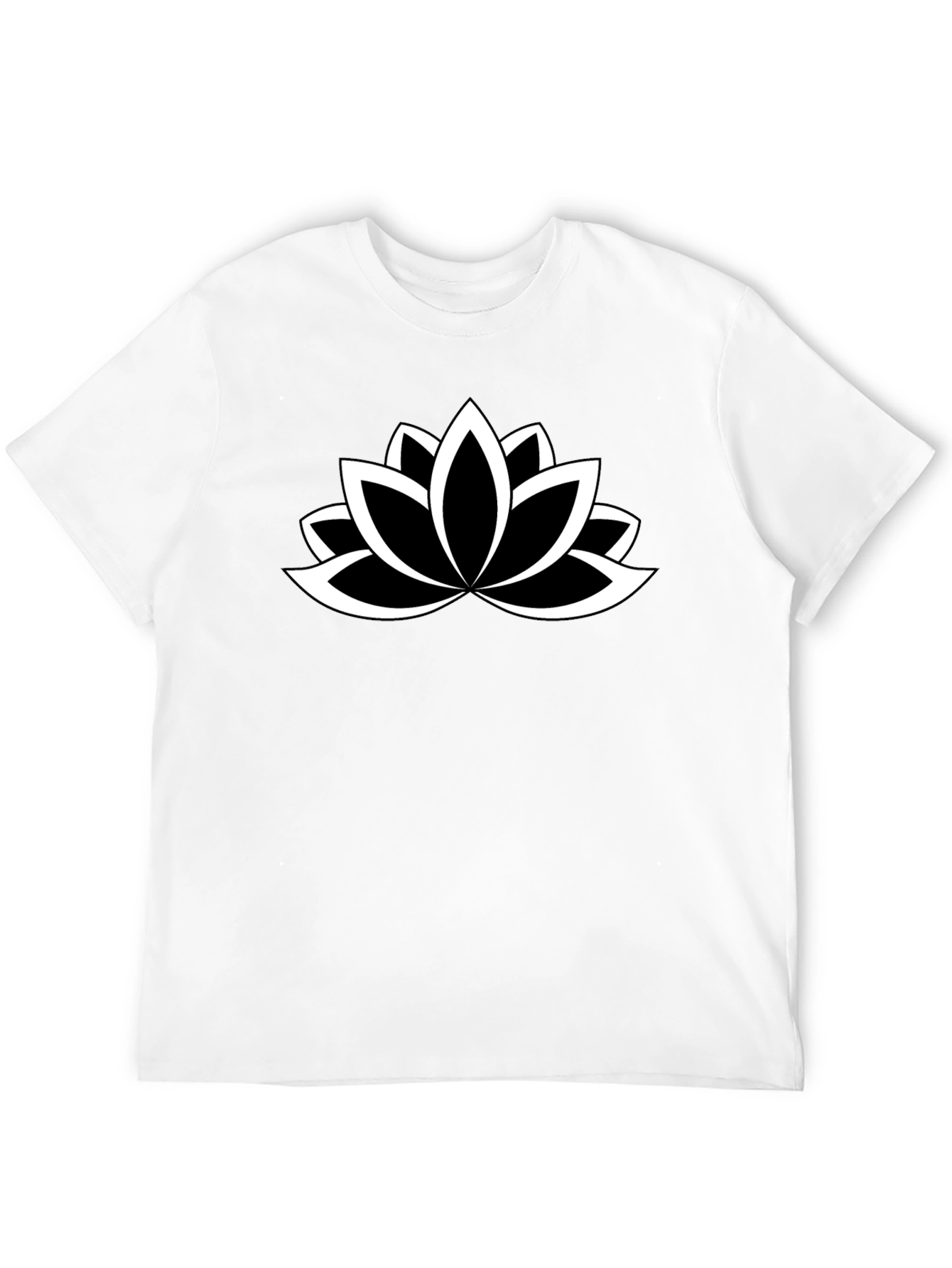 Black Lotus Flower T-Shirt - Stylish & Comfortable