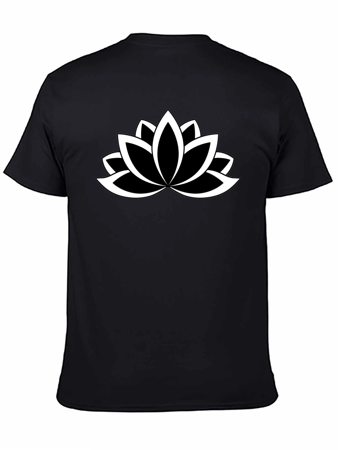 Black Lotus Flower T-Shirt - Stylish & Comfortable