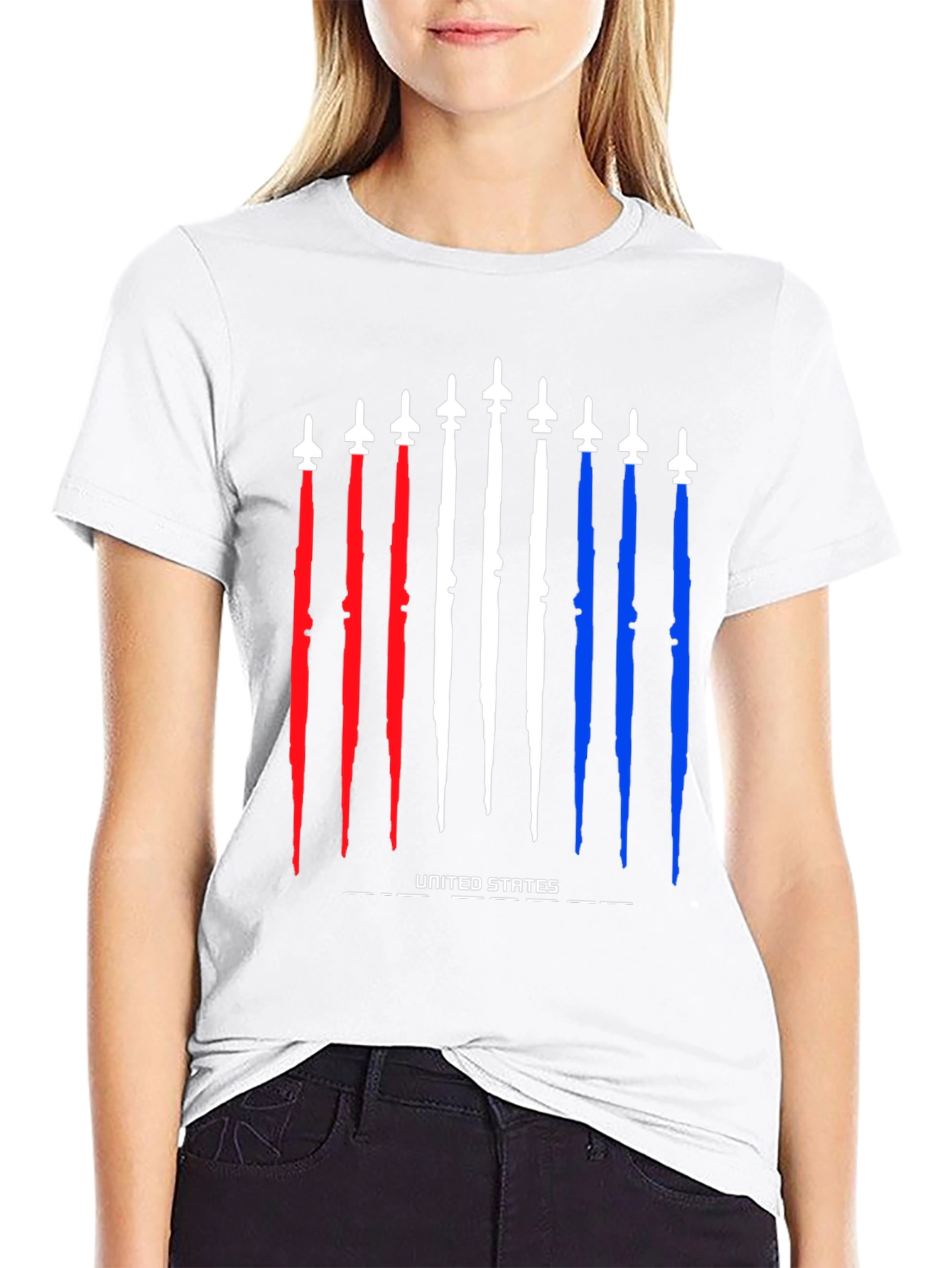USA Planes T-Shirt Patriotic Design