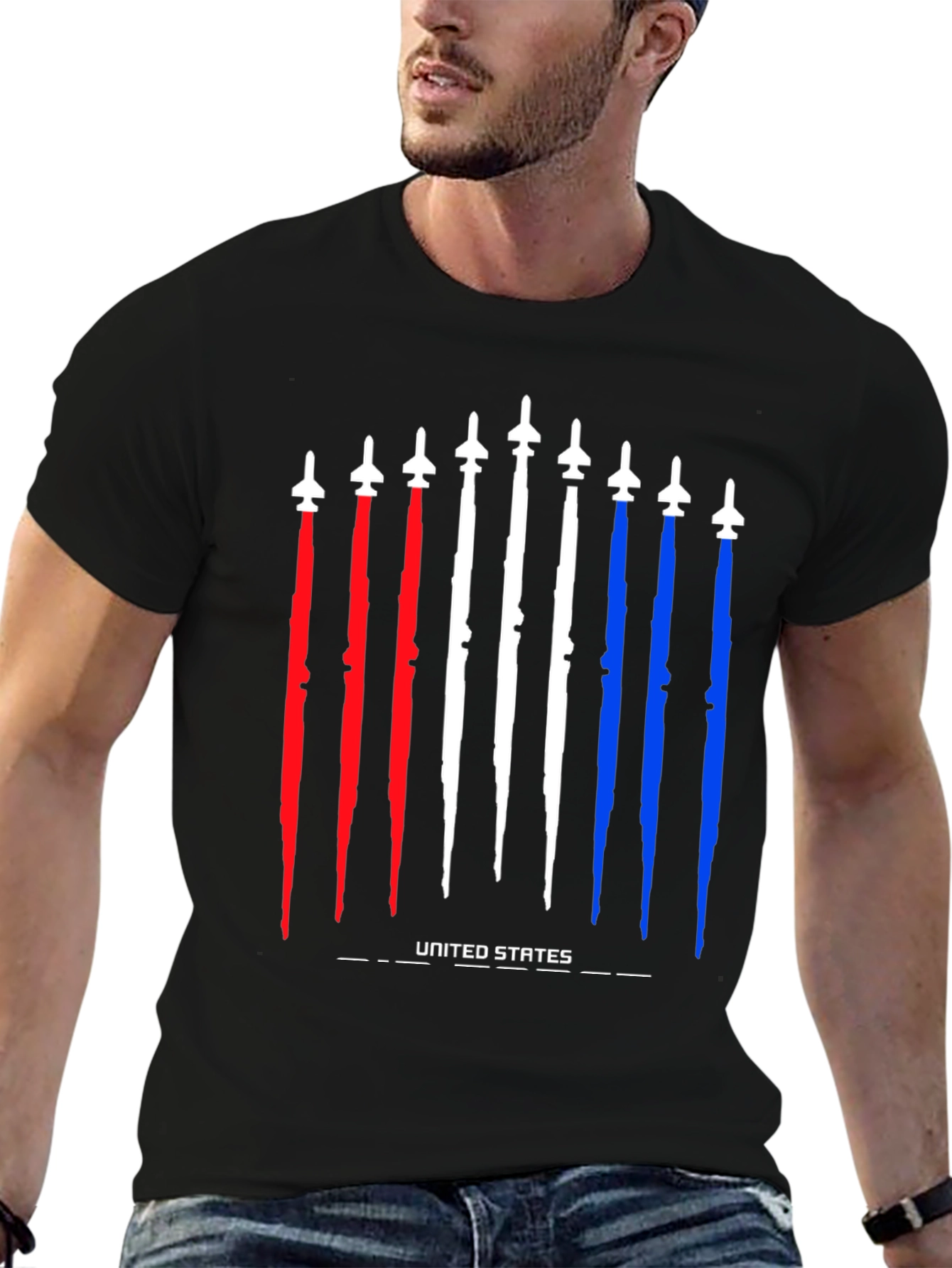 USA Planes T-Shirt Patriotic Design