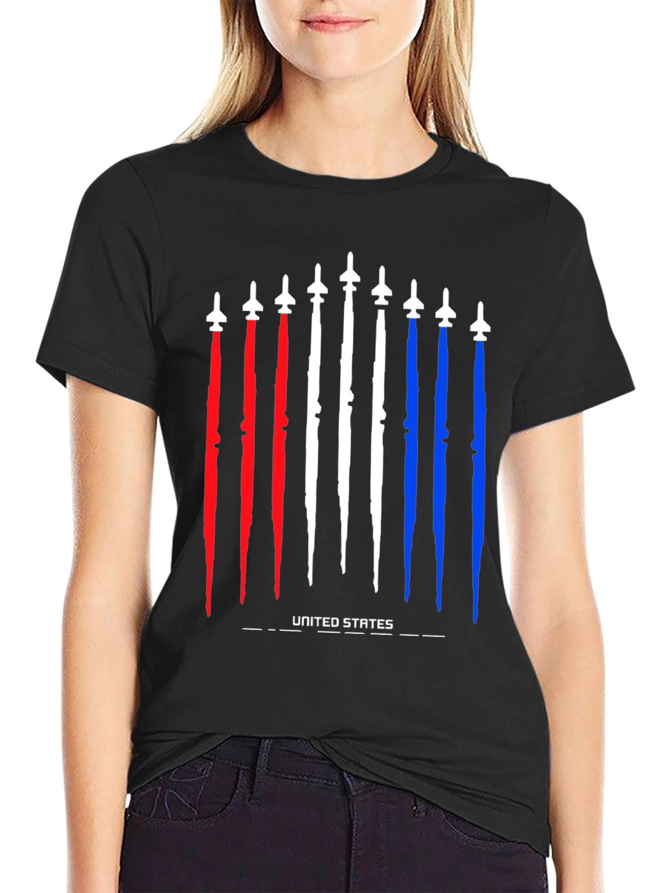 USA Planes T-Shirt Patriotic Design