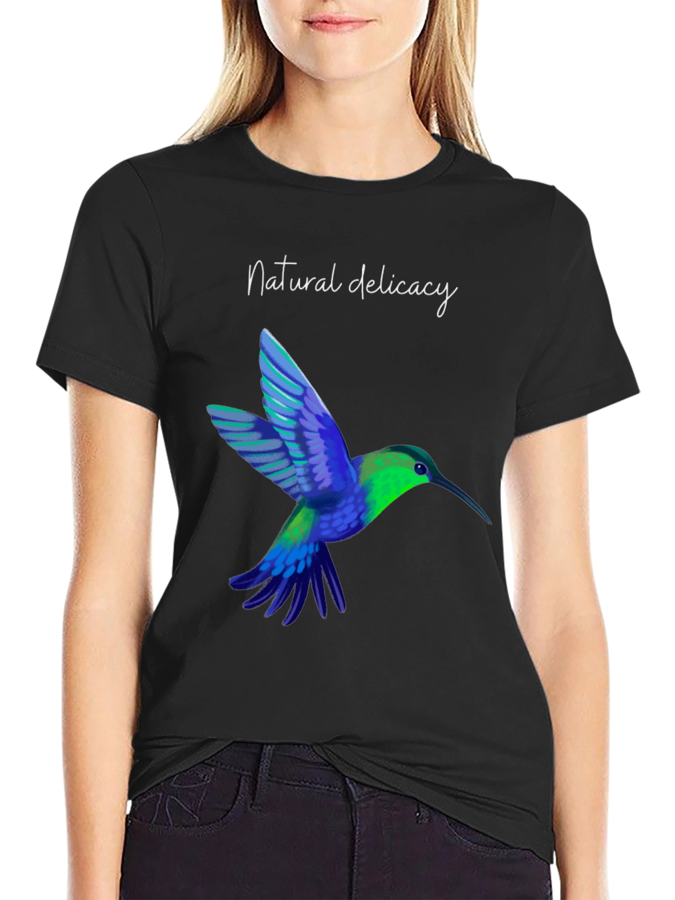 Hummingbird Graphic T-Shirt - Natural Delicacy