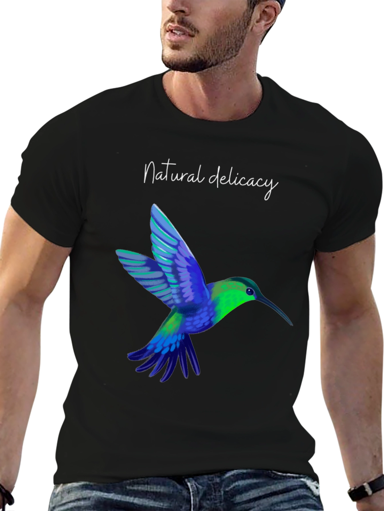 Hummingbird Graphic T-Shirt - Natural Delicacy