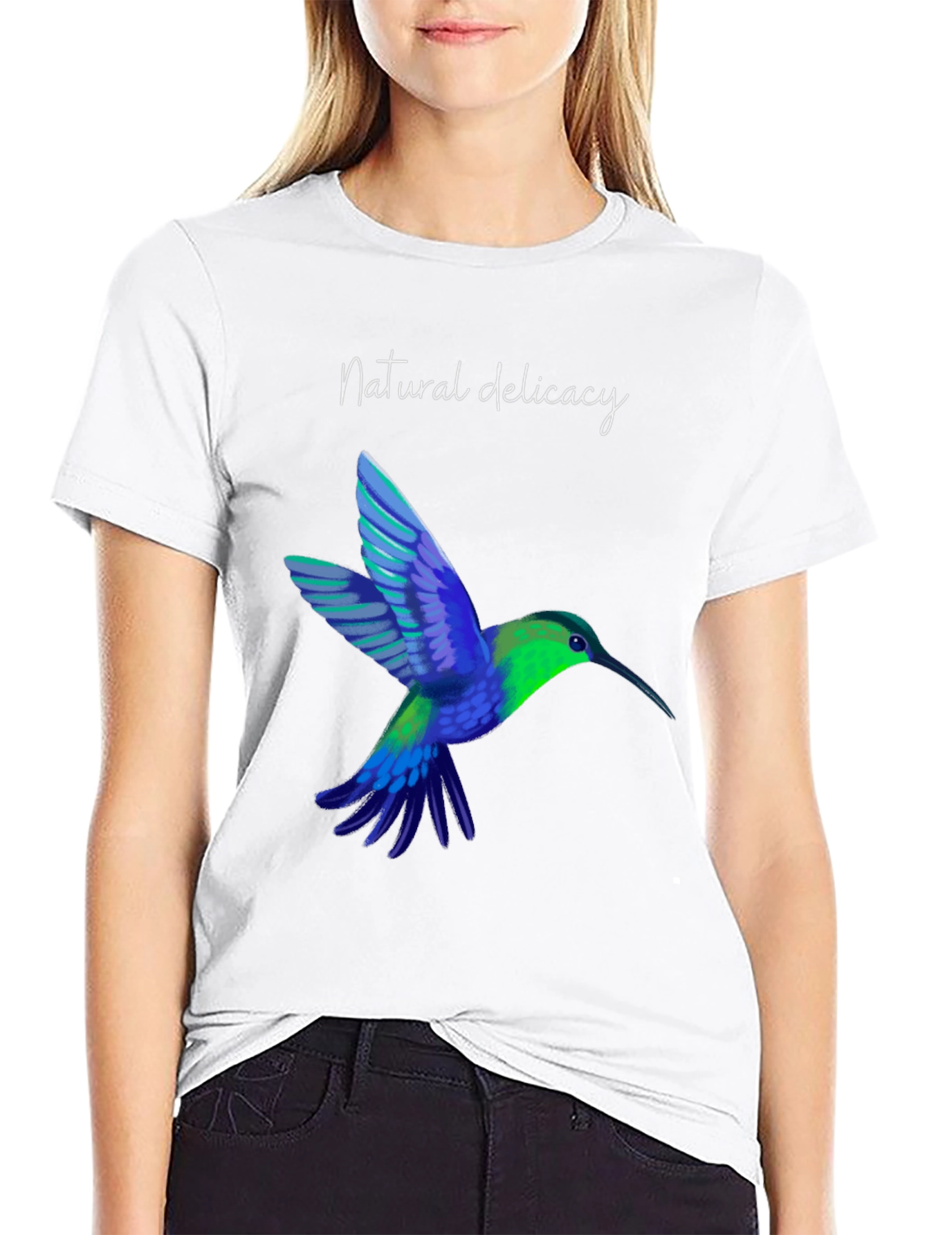 Hummingbird Graphic T-Shirt - Natural Delicacy