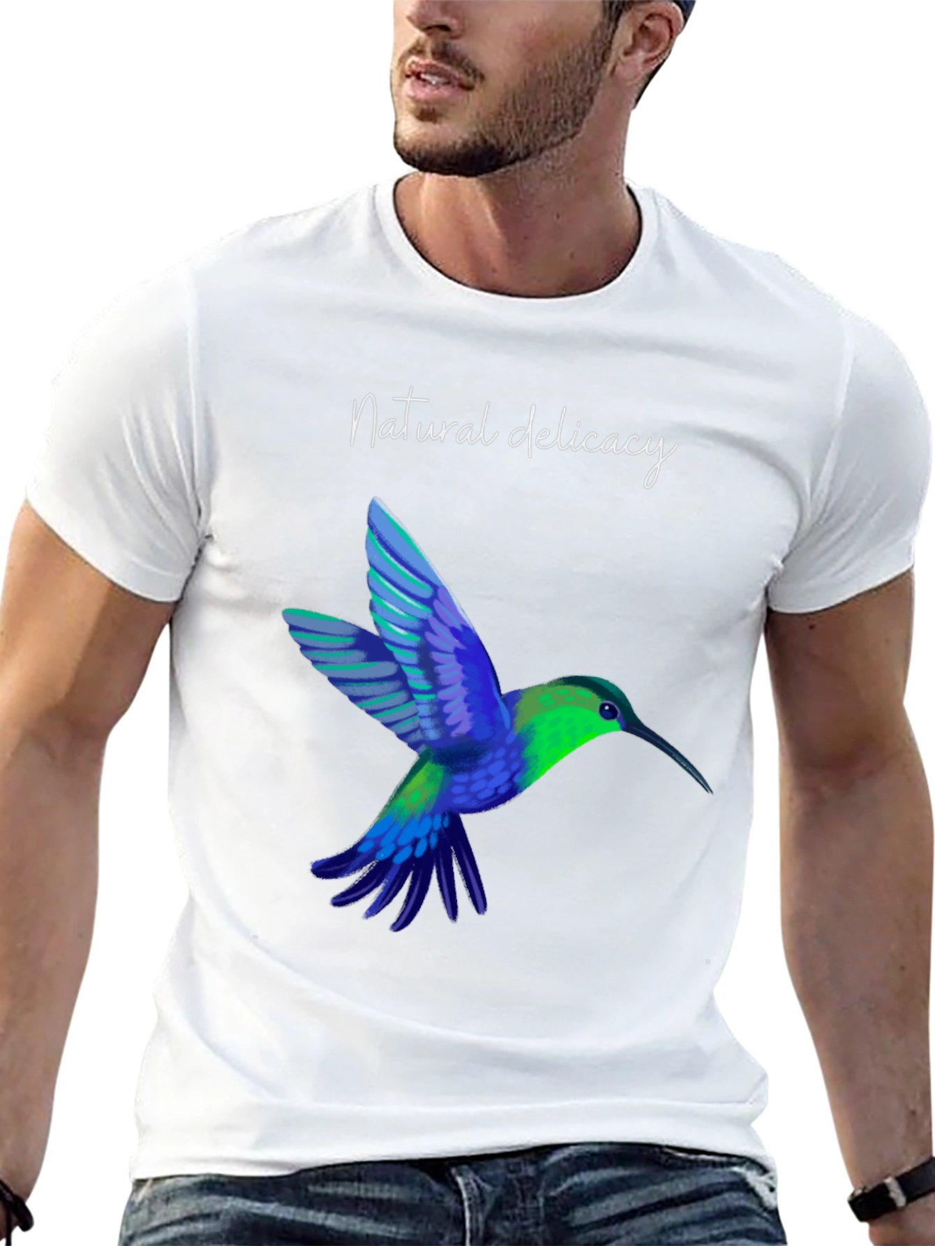 Hummingbird Graphic T-Shirt - Natural Delicacy
