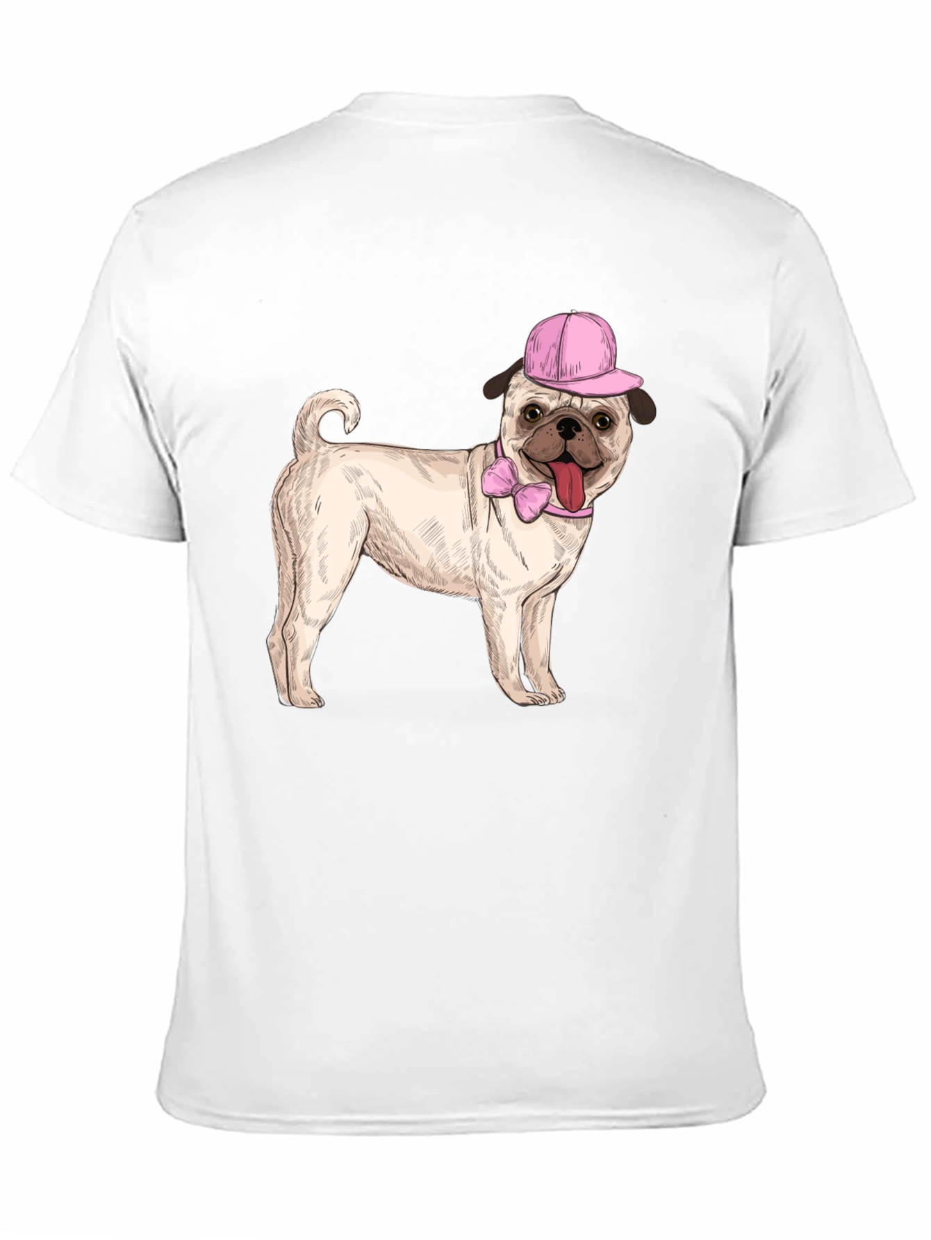 Pug with Hat Graphic Tee