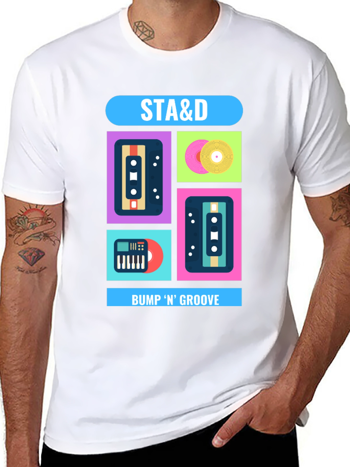 Retro Music T-Shirt - STA&D Bump N Groove
