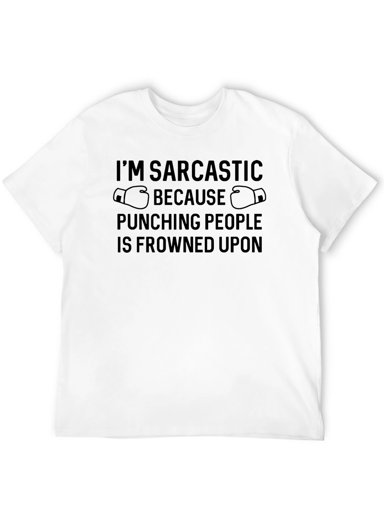 Sarcastic Punching People Graphic T-Shirt