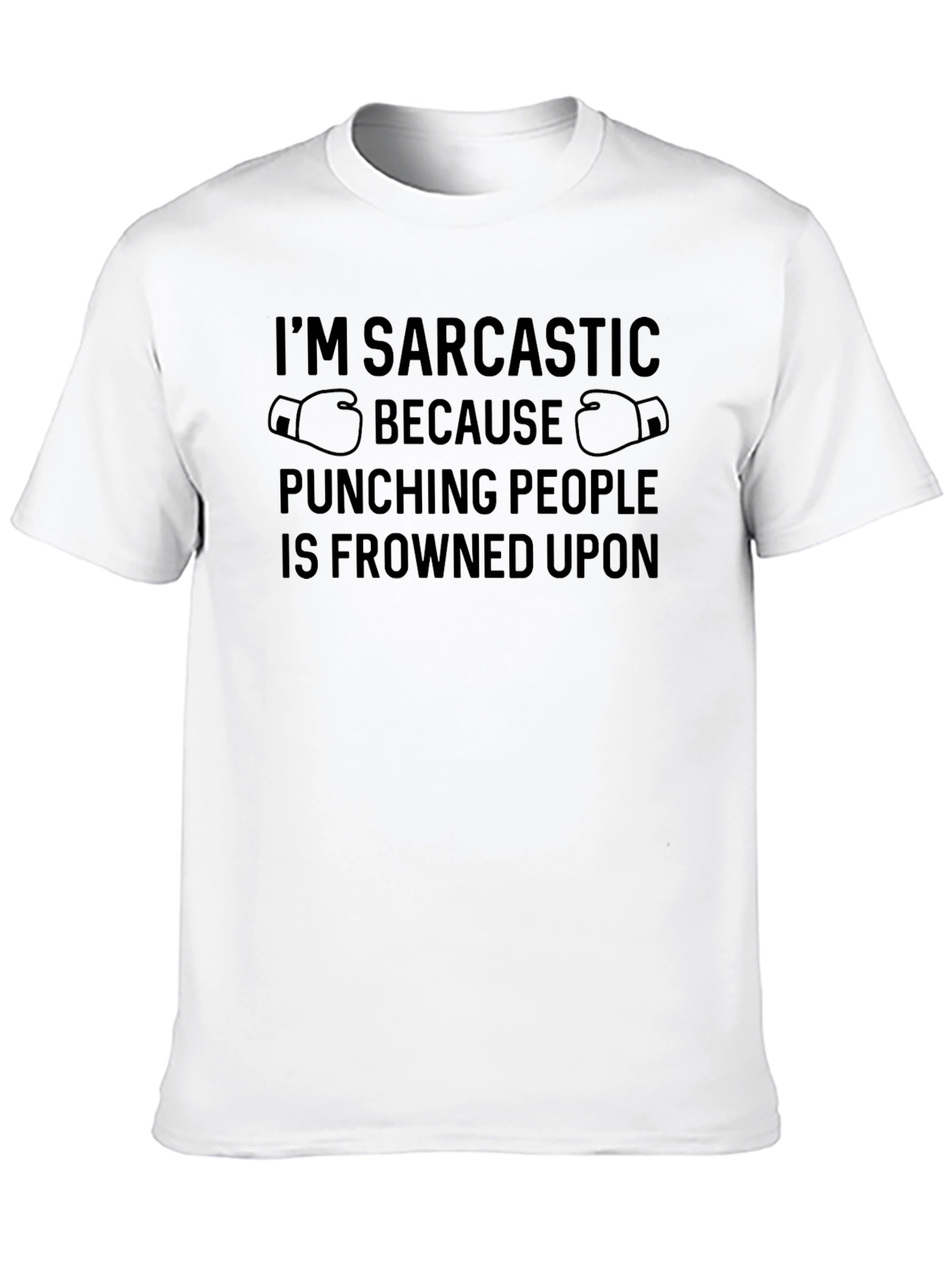 Sarcastic Punching People Graphic T-Shirt