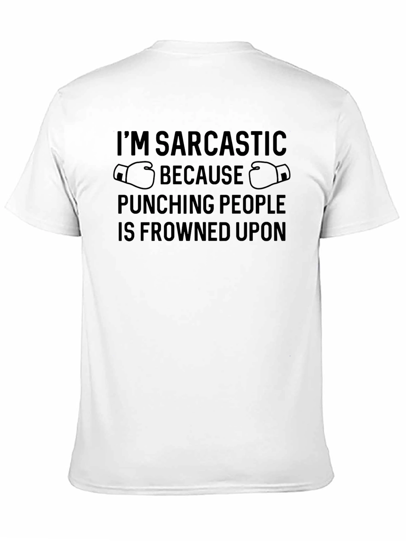 Sarcastic Punching People Graphic T-Shirt