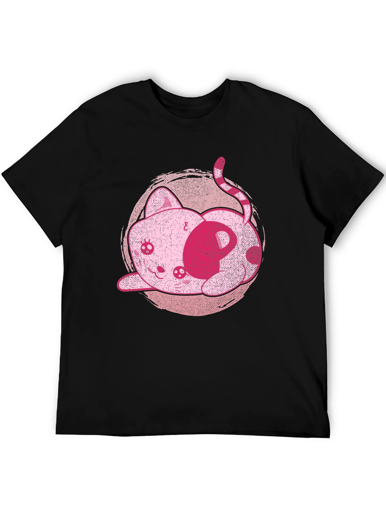 Cute Pink Kawaii Kitten Graphic T-Shirt