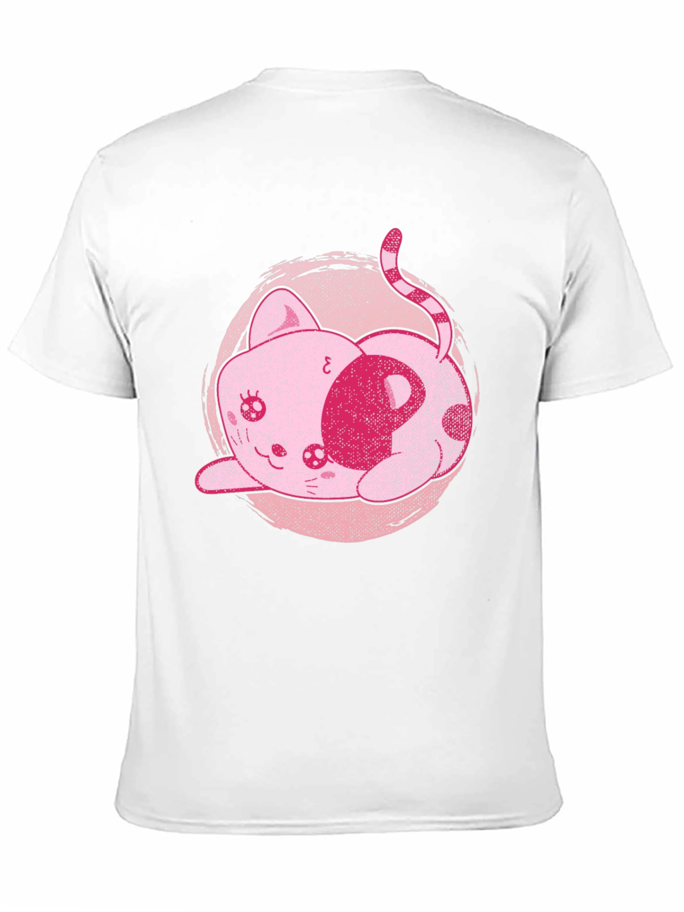 Cute Pink Kawaii Kitten Graphic T-Shirt