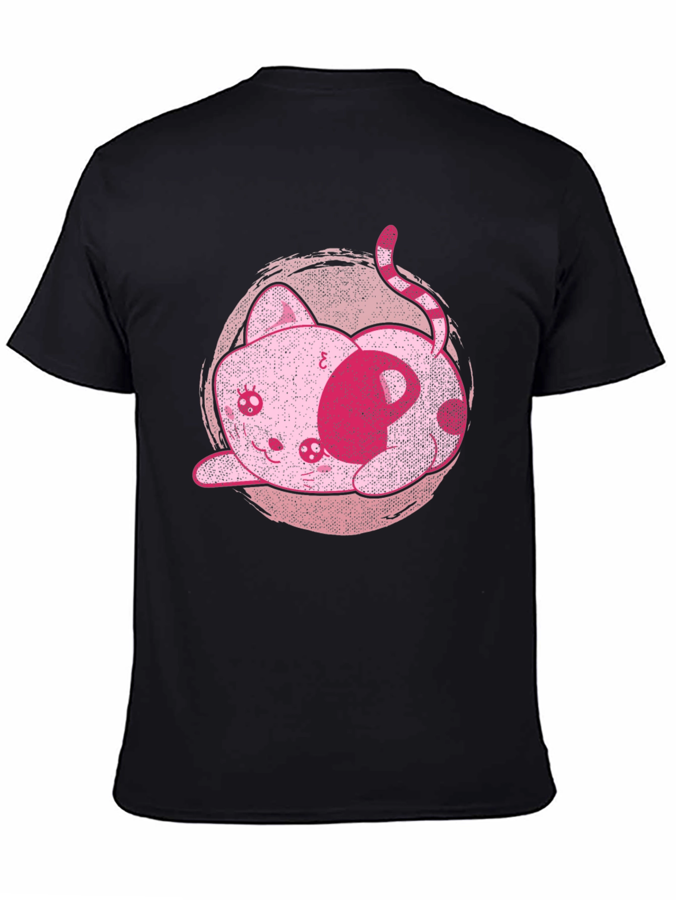 Cute Pink Kawaii Kitten Graphic T-Shirt