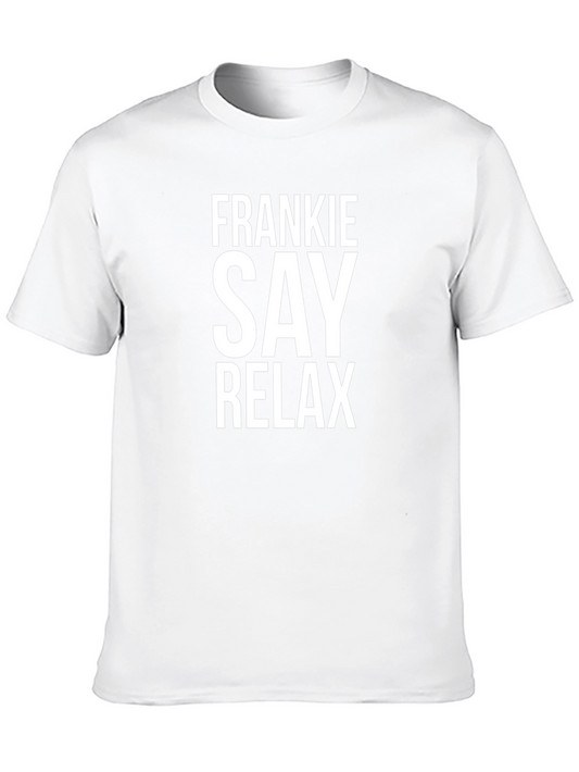 Frankie Say Relax Graphic Tee - Black Cotton T-Shirt